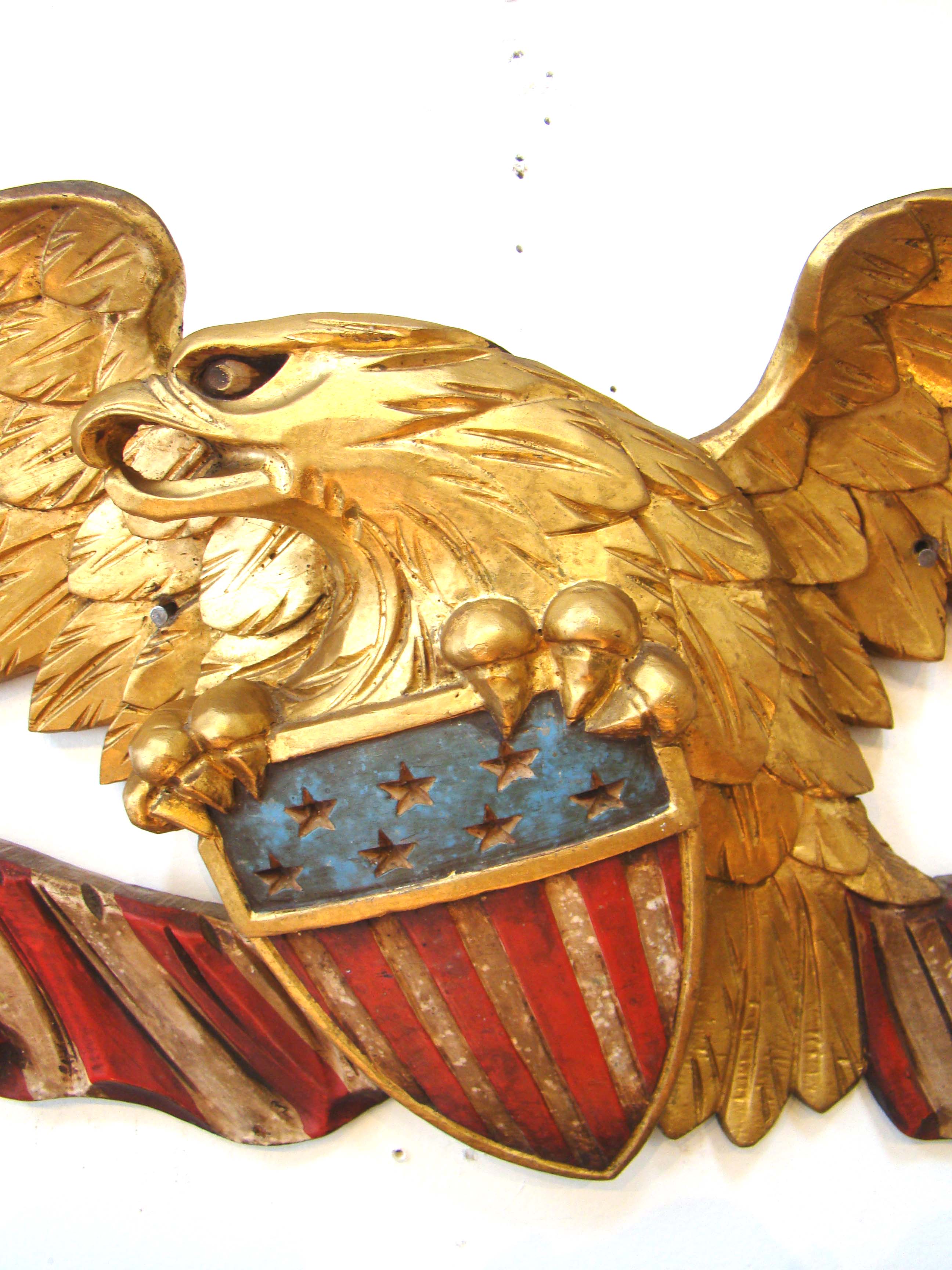 A fine vintage carved wooden Federal eagle circa 1900 — image 2