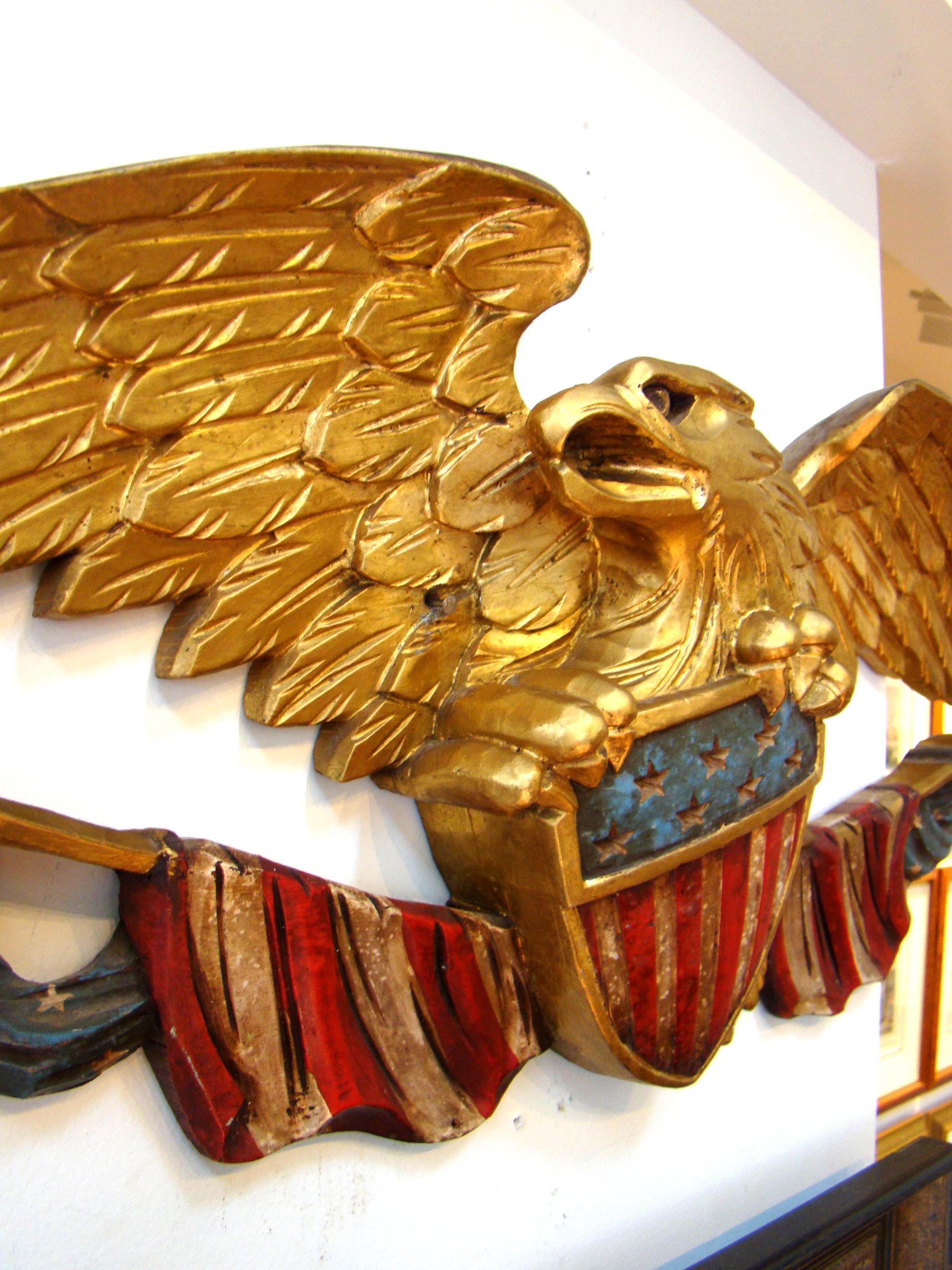 A fine vintage carved wooden Federal eagle circa 1900 — image 3