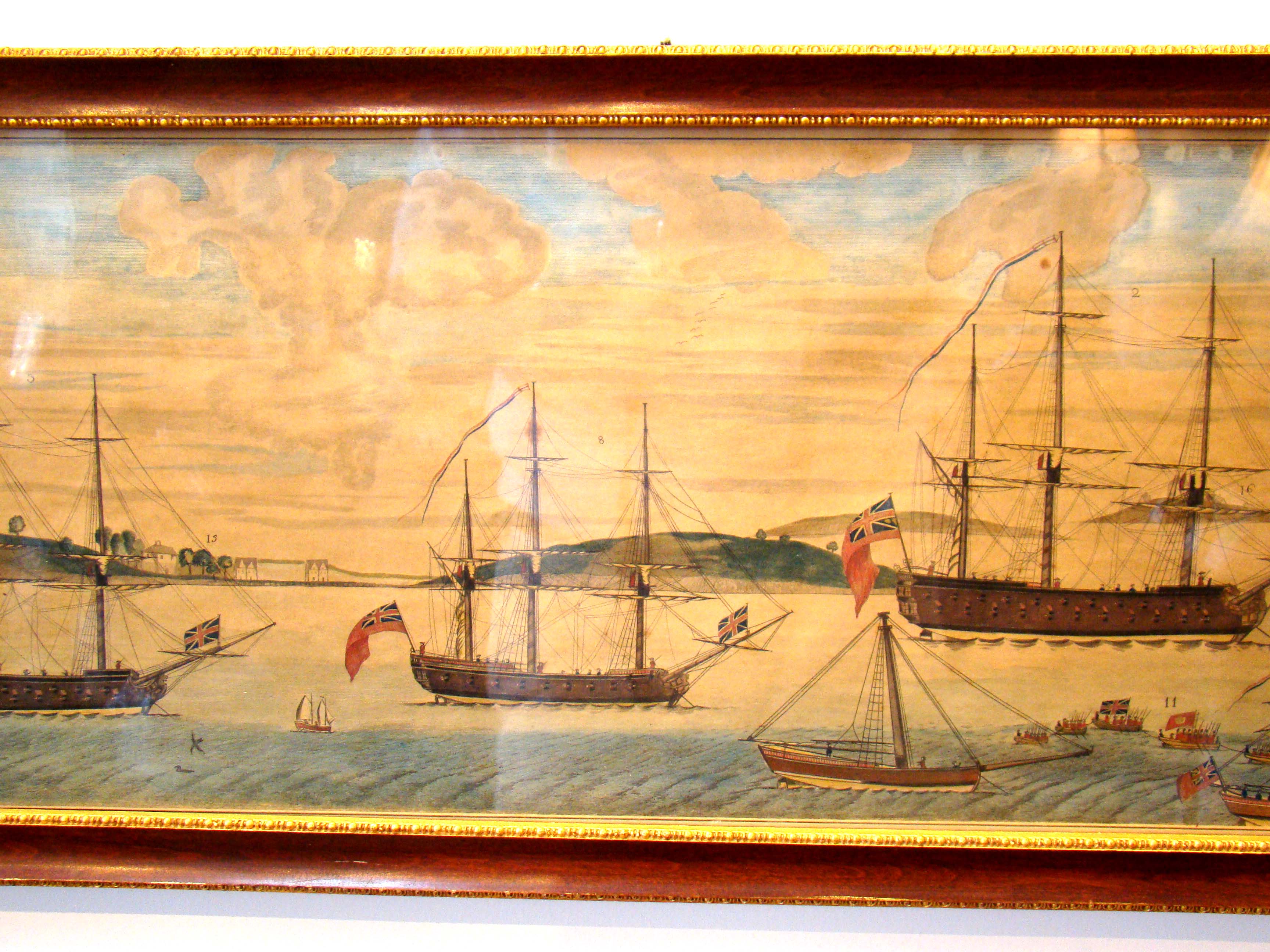 An extremely RARE " View of Boston Harbor presented to JOHN HANCOCK October 1, 1768" — image 2