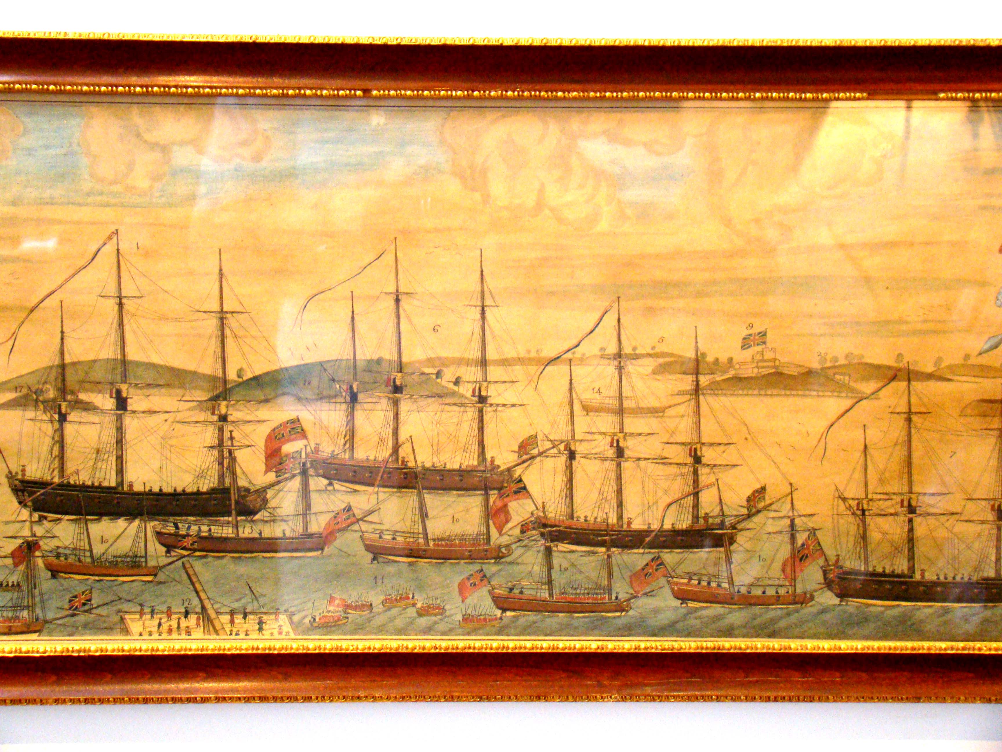 An extremely RARE " View of Boston Harbor presented to JOHN HANCOCK October 1, 1768" — image 4