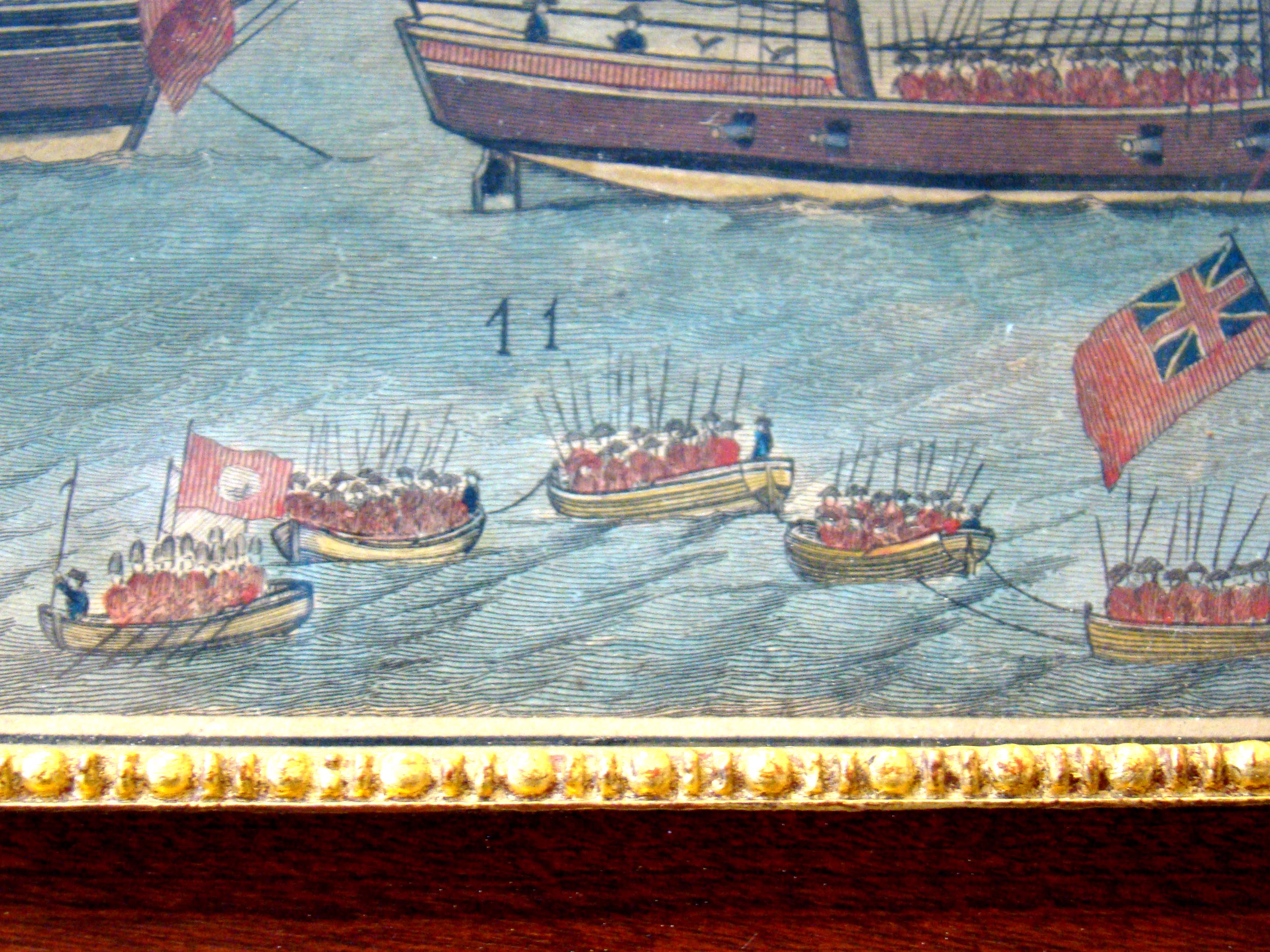 An extremely RARE " View of Boston Harbor presented to JOHN HANCOCK October 1, 1768" — image 8