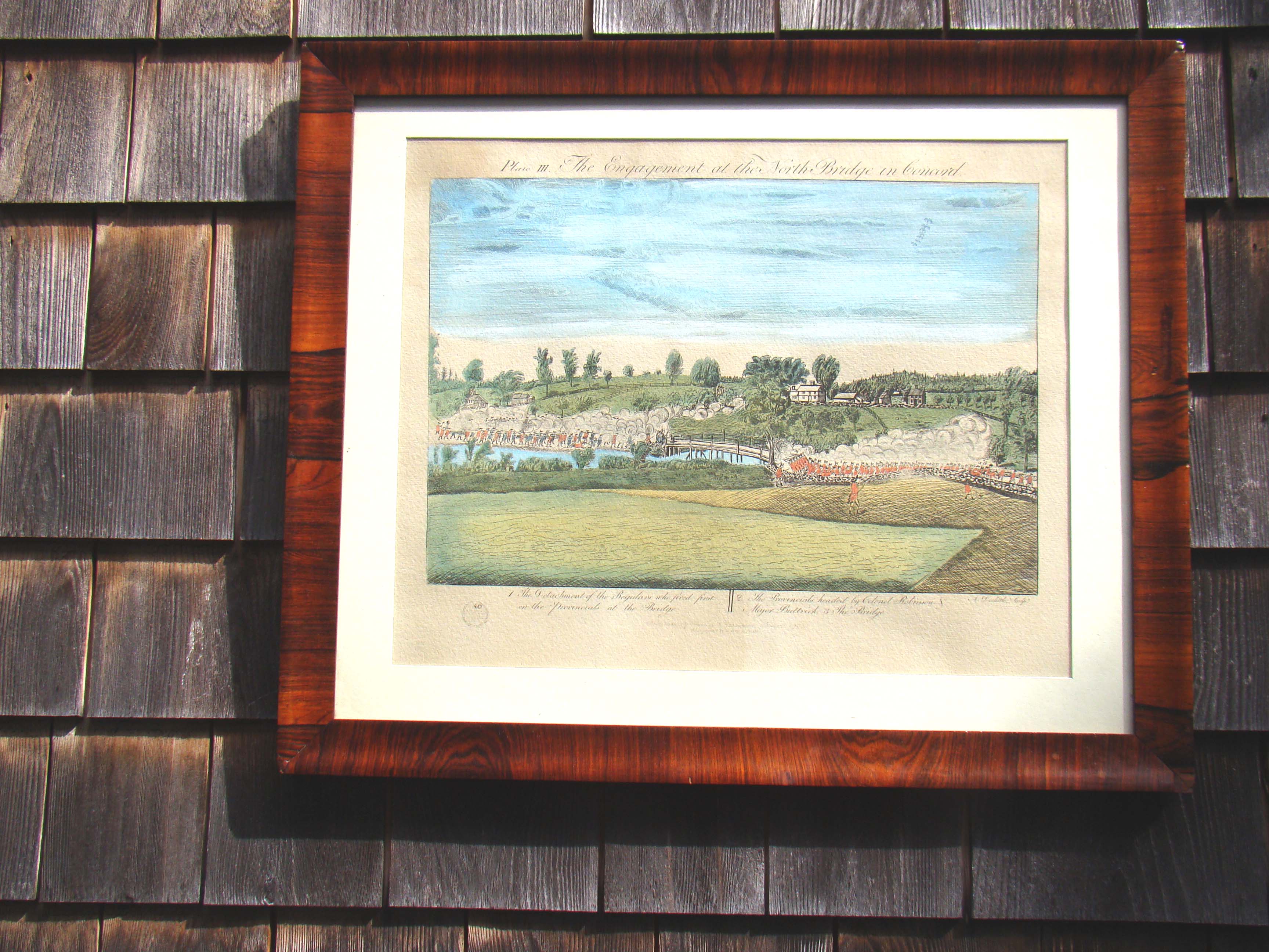 A fine and RARE set of four hand-colored engravings depicting The Battle of Lexington & Concord April 19, 1775 — image 5