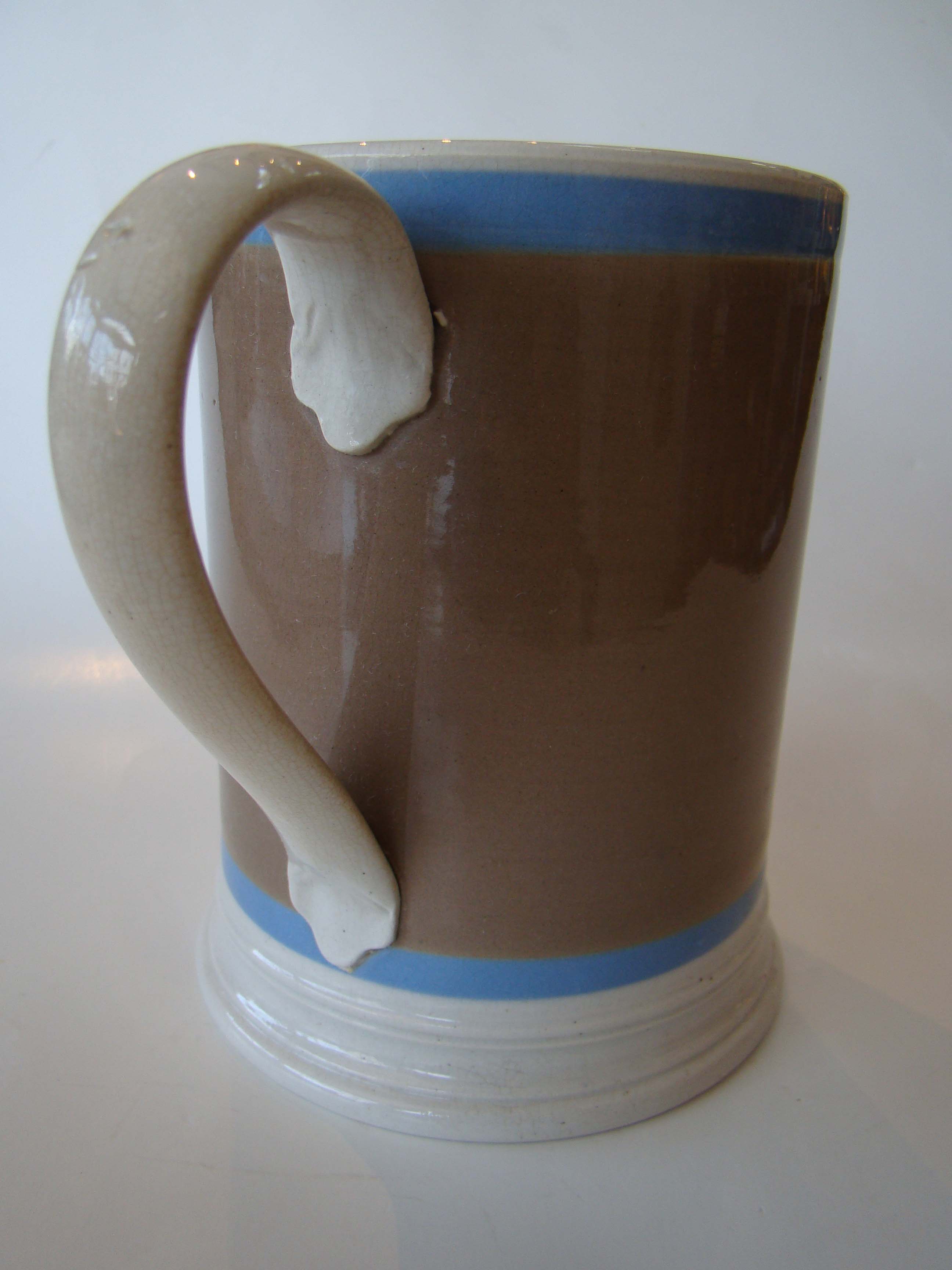 A fine large 19th century Mocha ware Mug — image 2