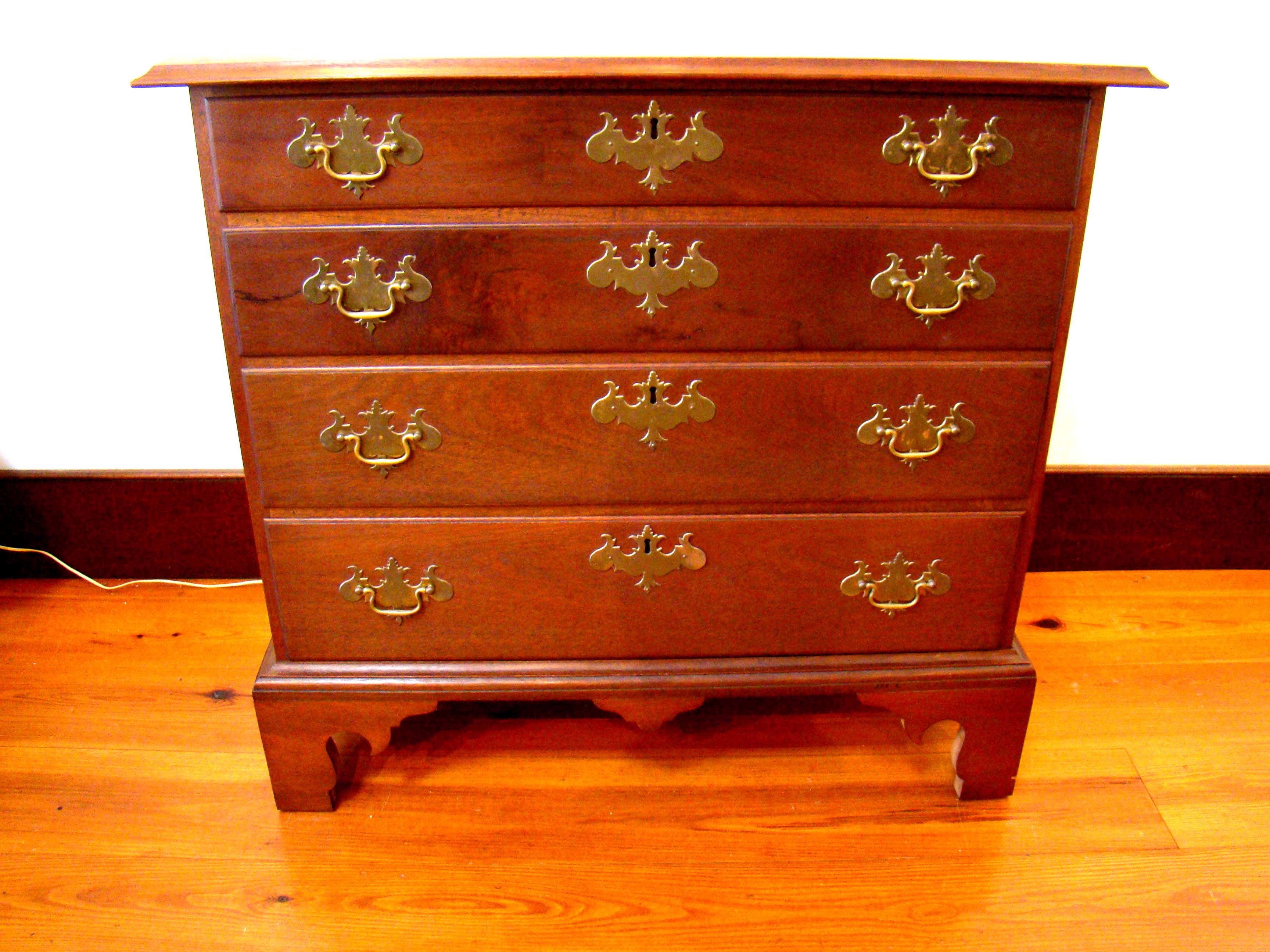 An 18th century Chippendale "Style" walnut bureau