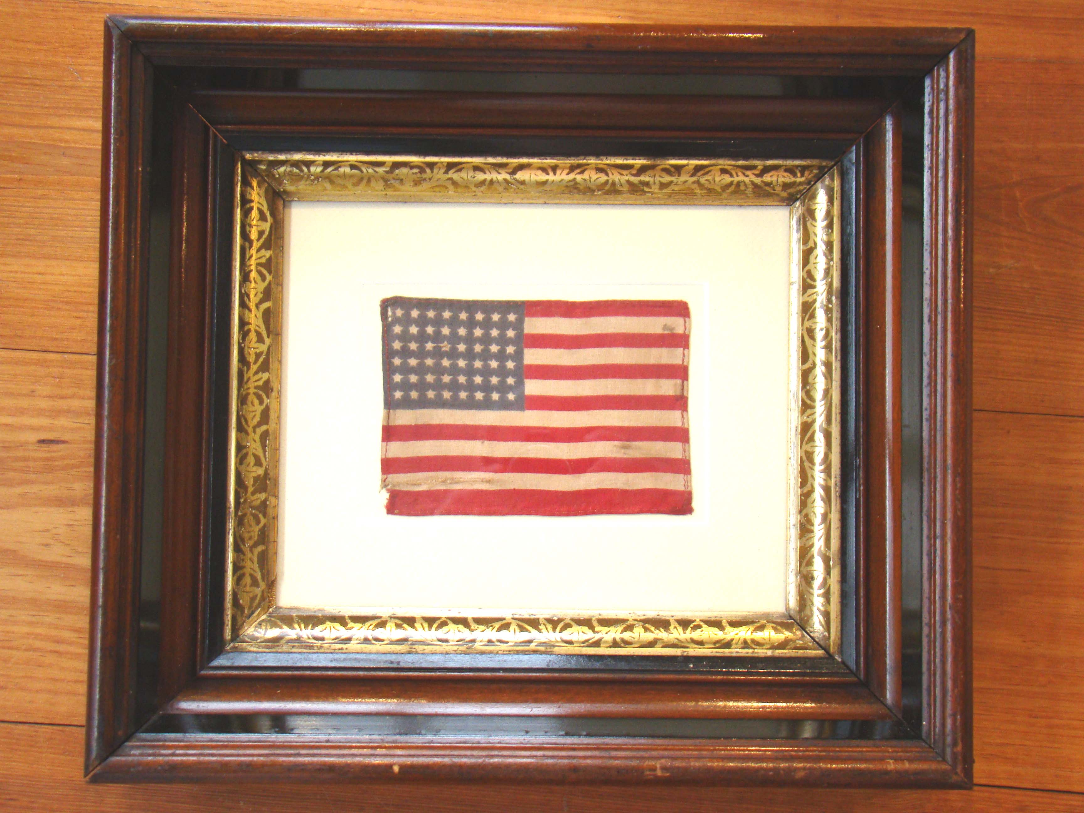A  nicely framed and matted vintage 48 star parade flag circa 1912 — image 2