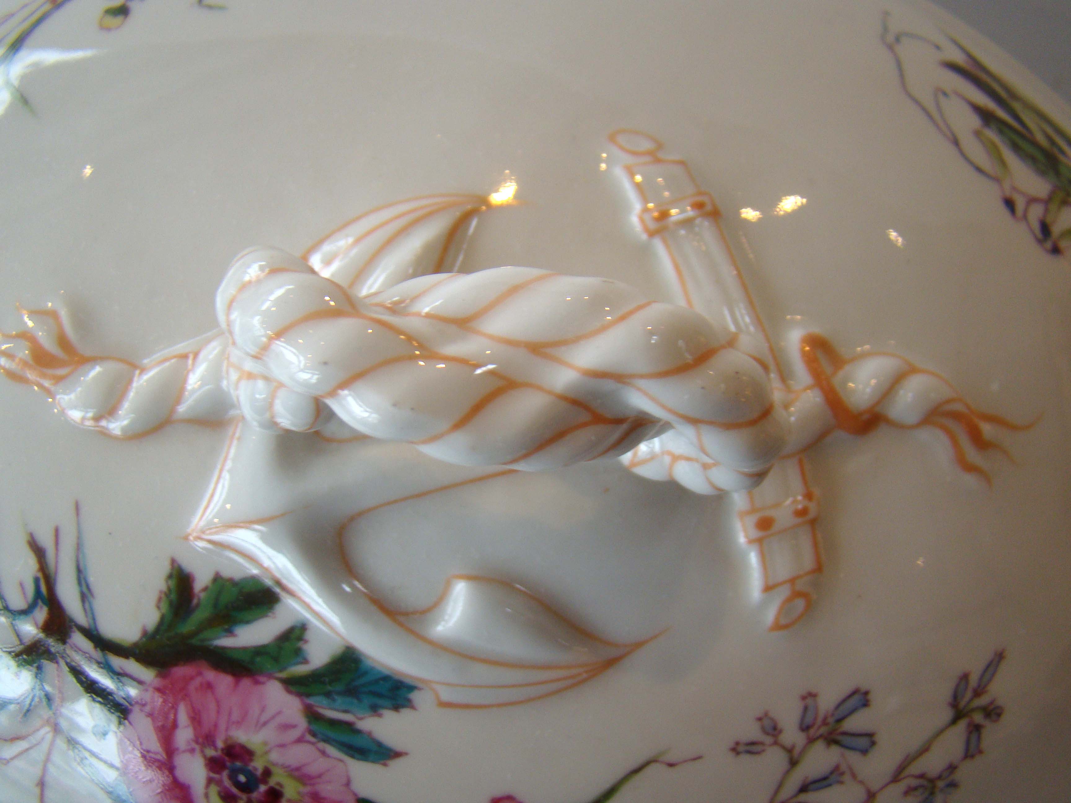 A rare nautical themed French Limoges covered vegetable dish made by Havilland in 1883 — image 2