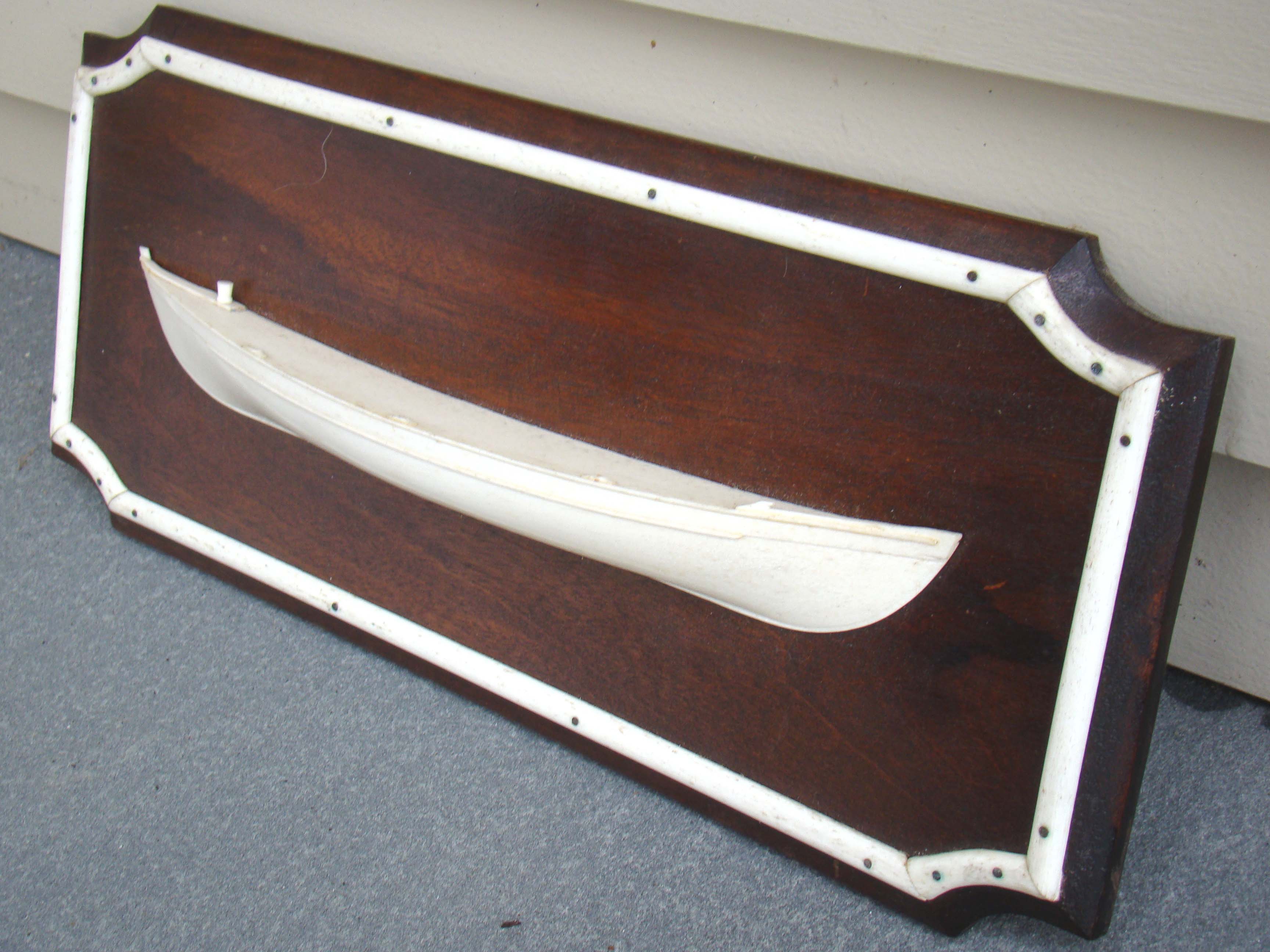 A beautiful whale bone half hull model of a whale boat by Aletha Macy of Nantucket 1965 — image 2