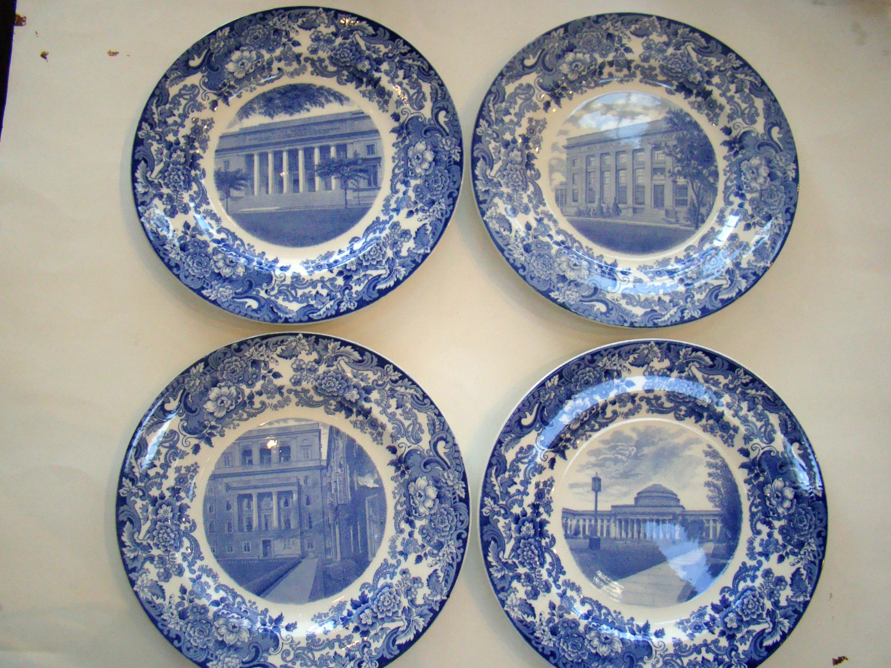 A fine set of four
M. I. T. commemorative plates made by Wedgwood in 1930