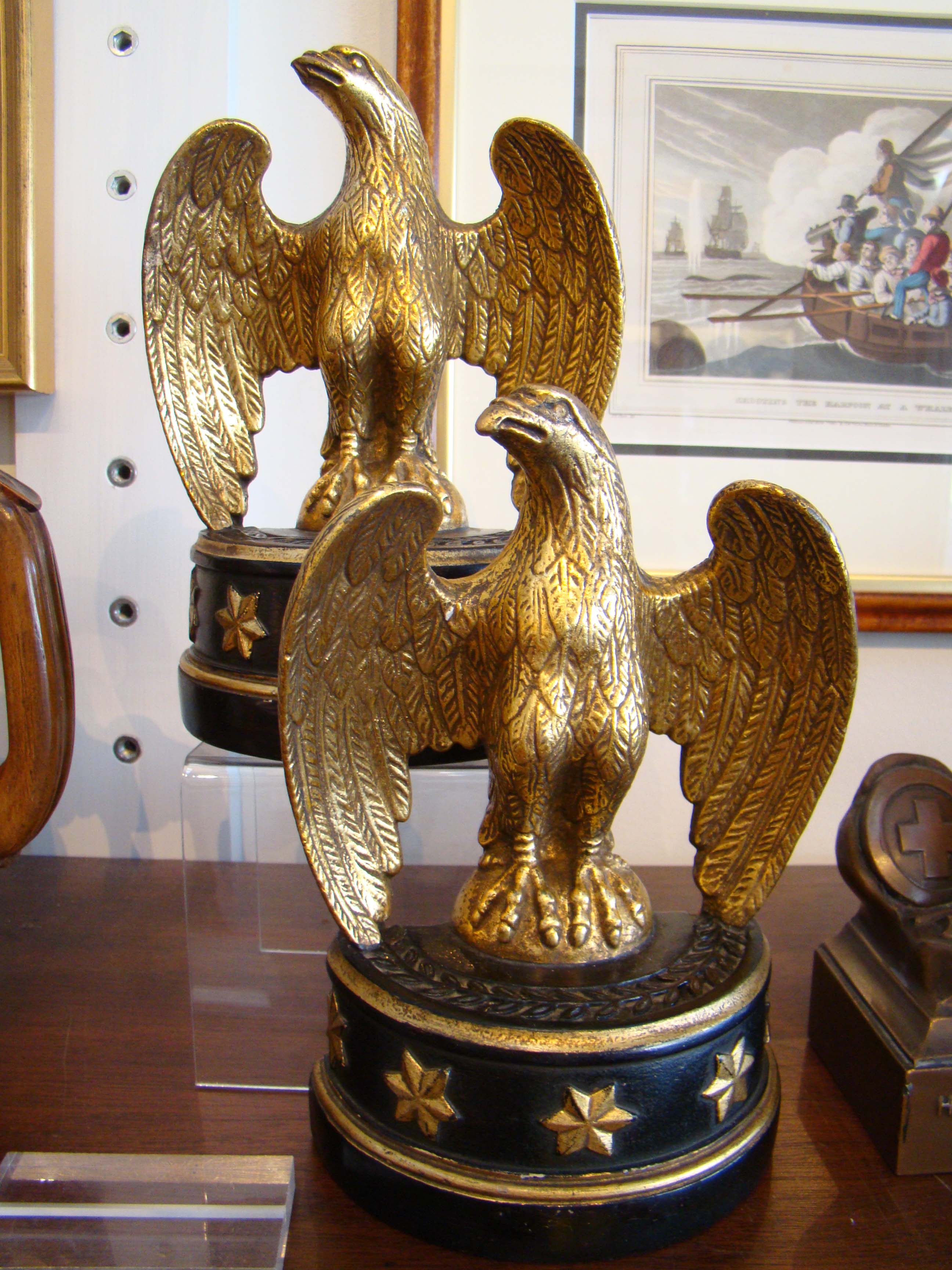 A fine pair of patriotic American eagle bookends circa 1960 — image 2