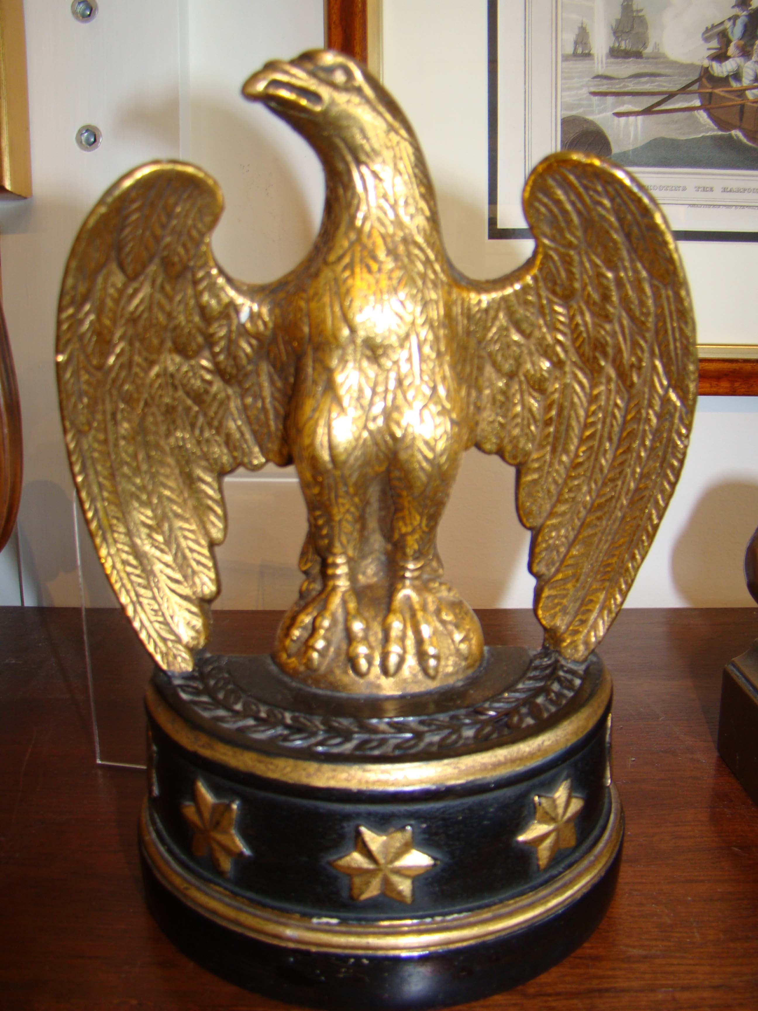A fine pair of patriotic American eagle bookends circa 1960