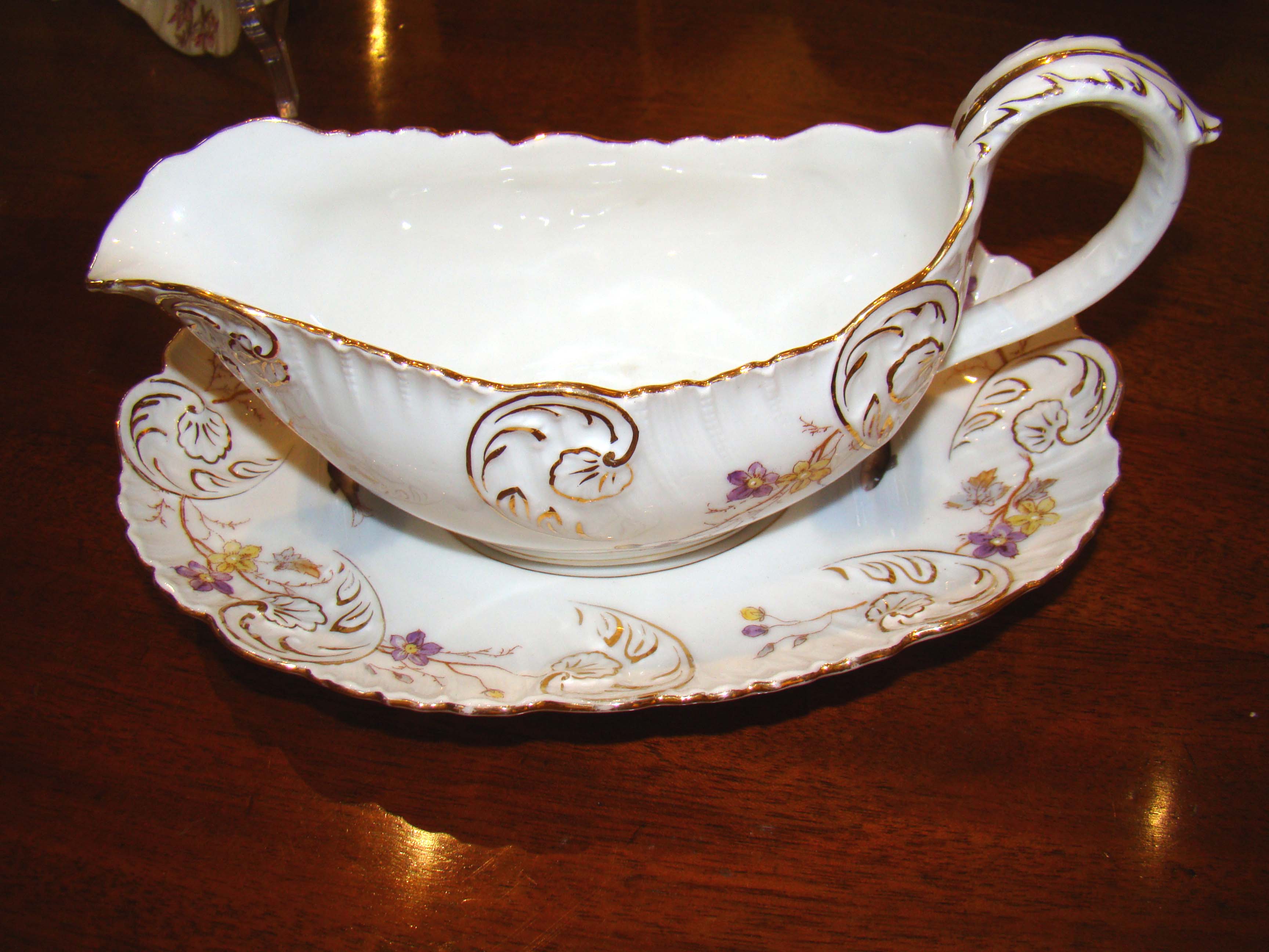 A beautiful hand painted Limoges fish set made by Charles Ahrenfeldt circa 1895 — image 4