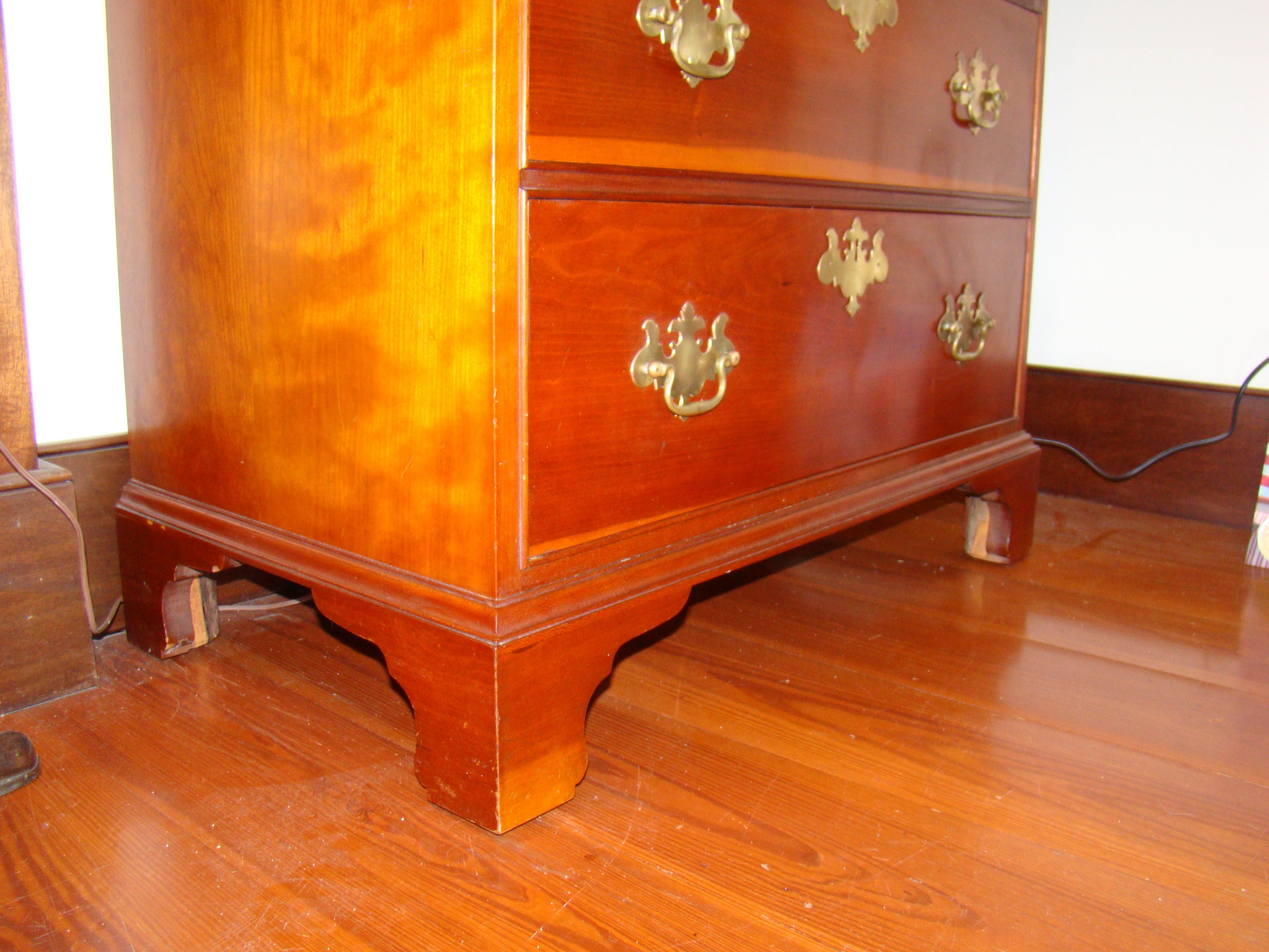 A fine New England cherry four drawer bureau made circa 1876 — image 3