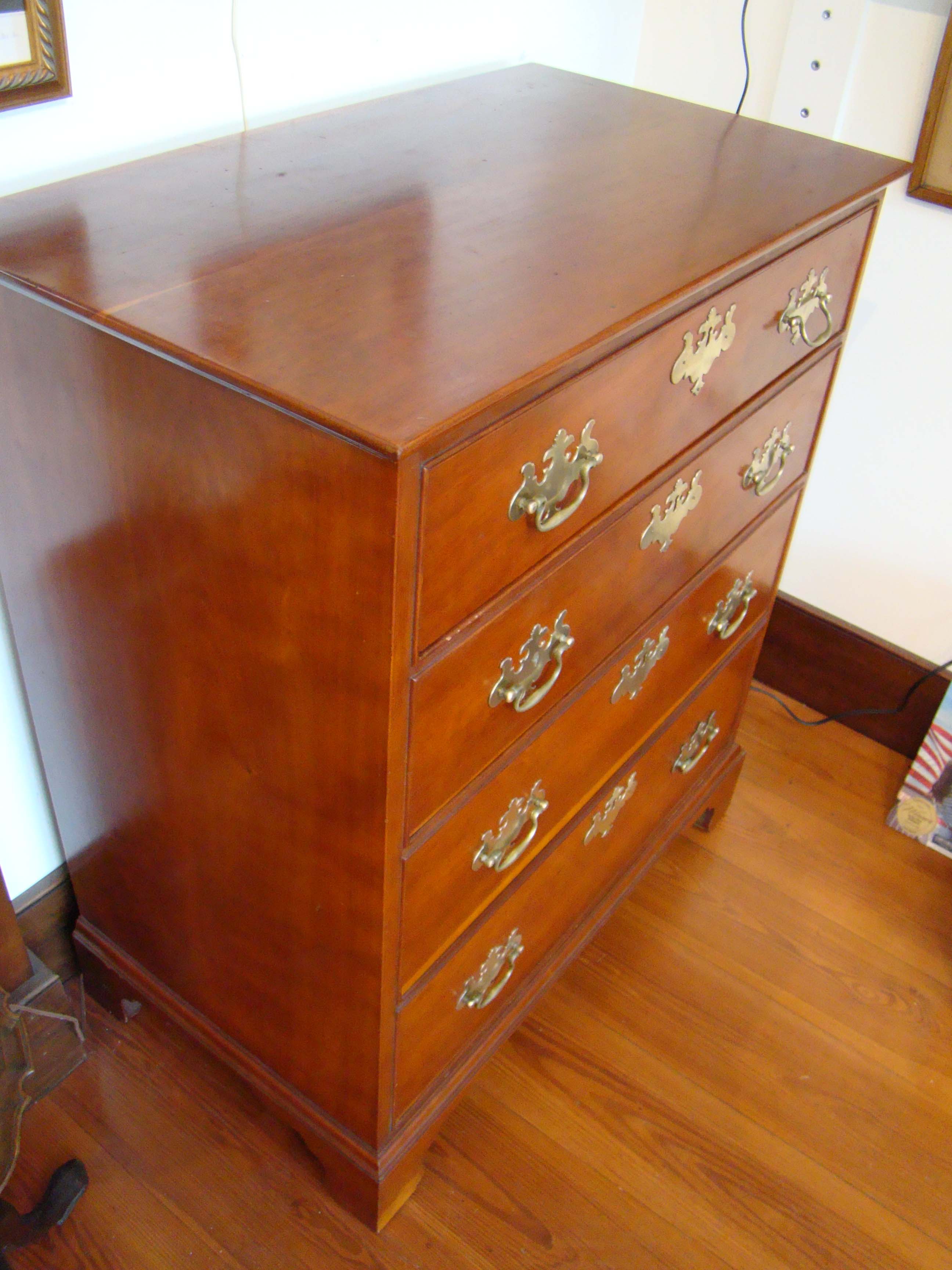 A fine New England cherry four drawer bureau made circa 1876 — image 4