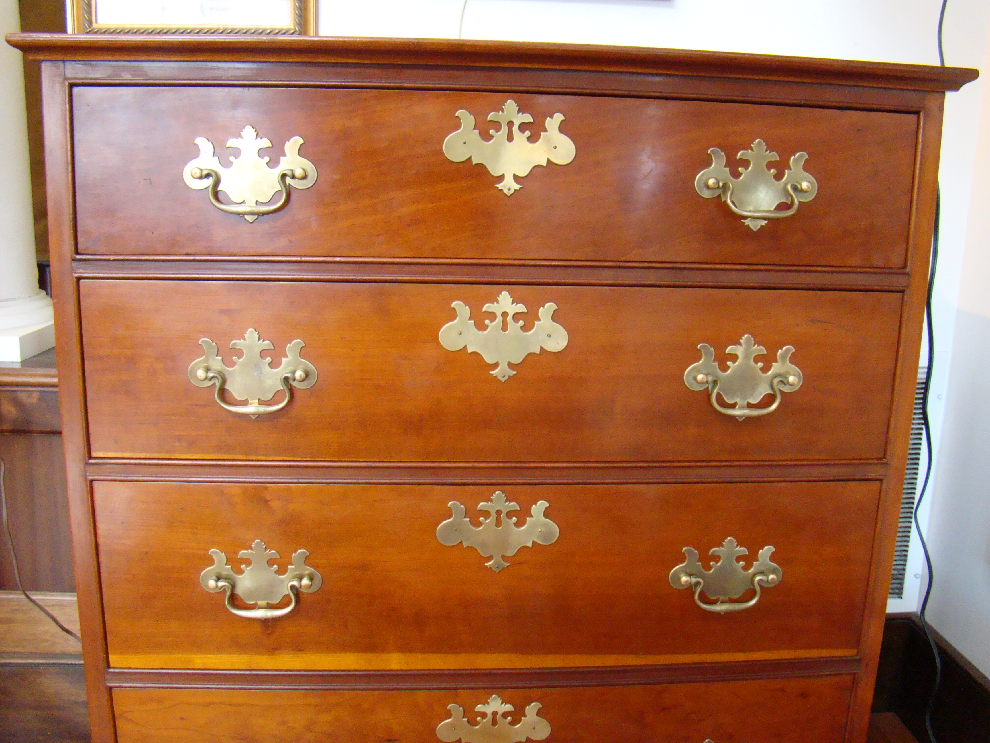 A fine New England cherry four drawer bureau made circa 1876 — image 2