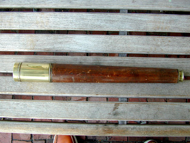 19th century Two-Draw Tapered Barrel Telescope Signed 'Jos. Somalvico' c. 1860