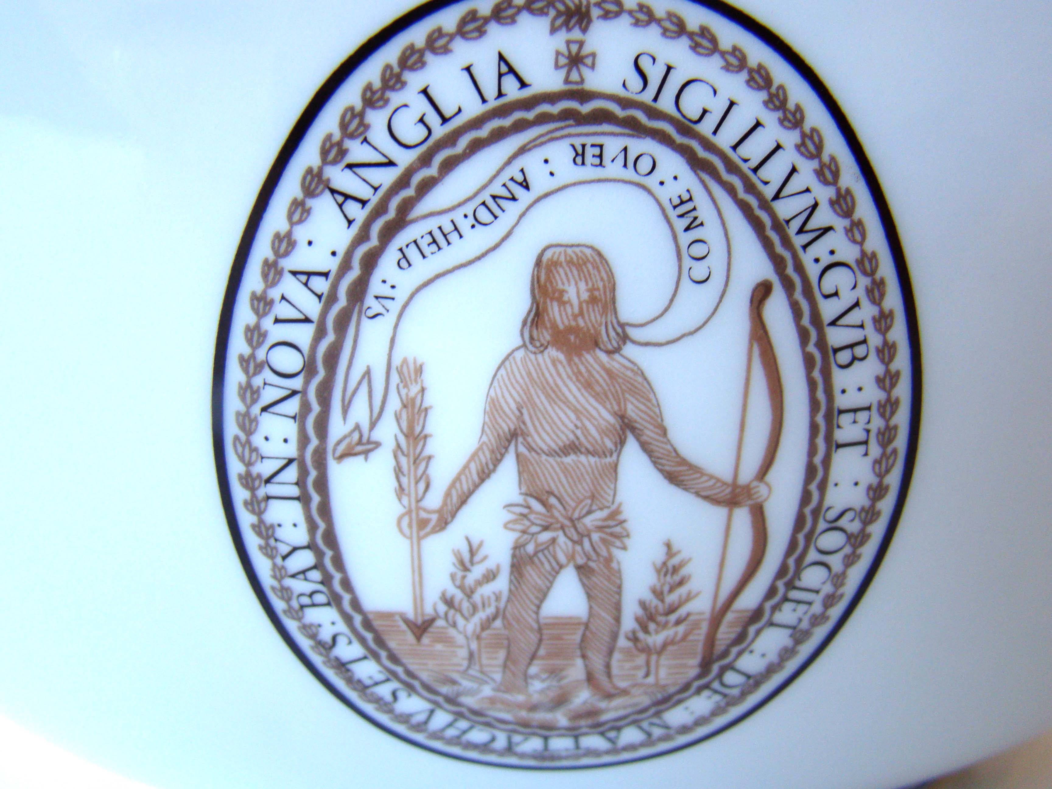 A large and stunning Chinese Export "style"  bowl commemorating BOSTON history — image 3