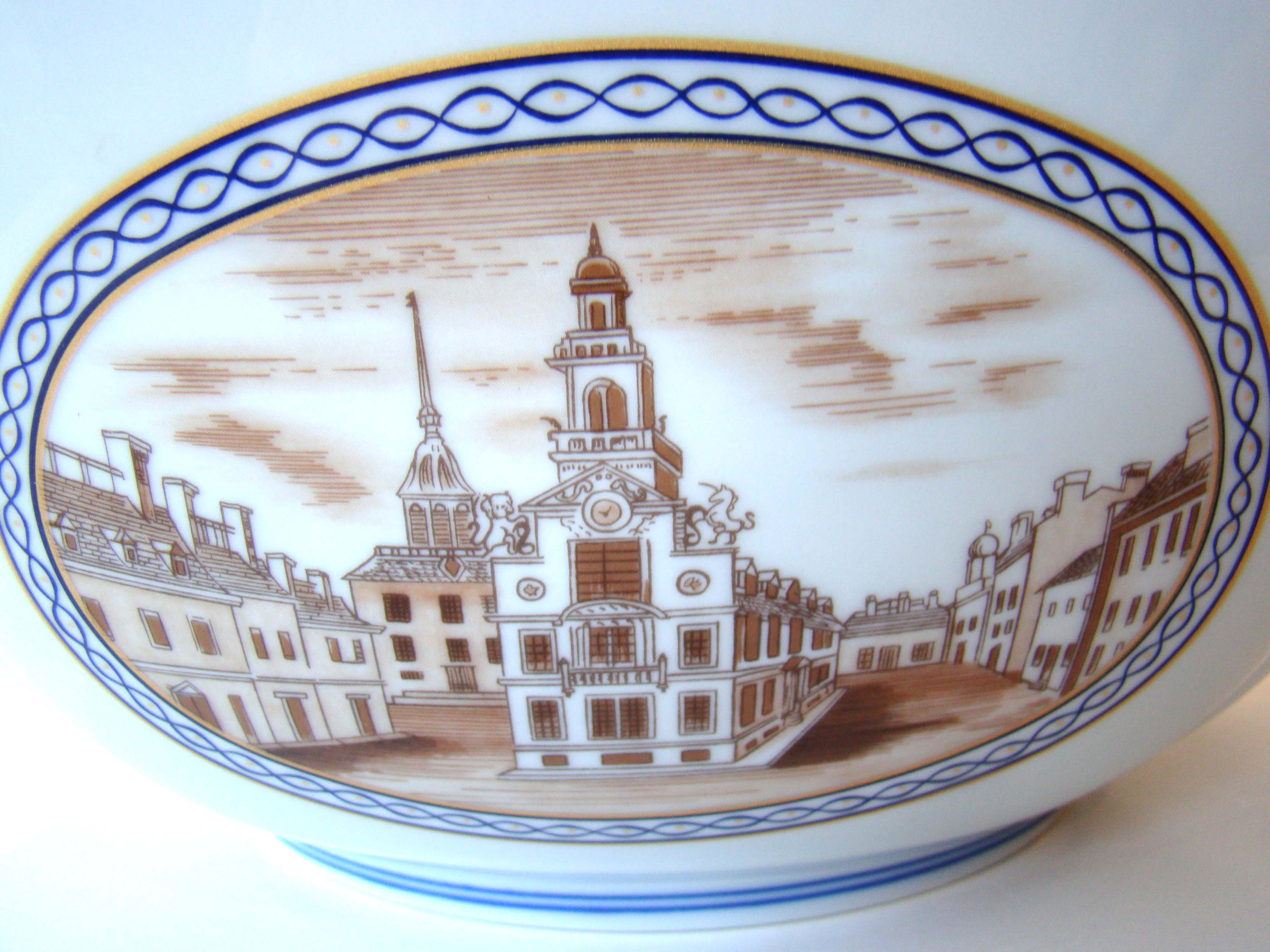 A large and stunning Chinese Export "style"  bowl commemorating BOSTON history — image 6