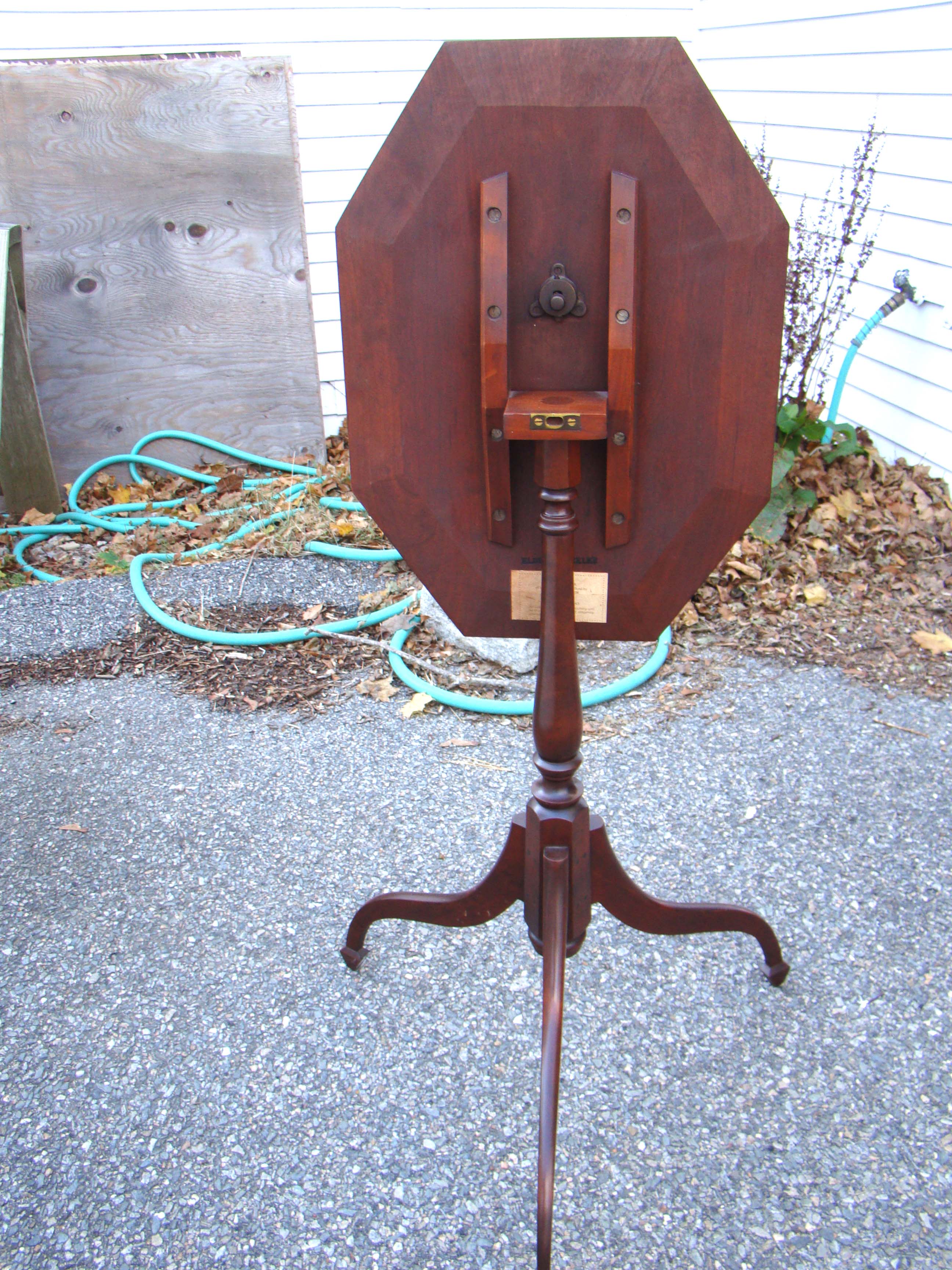 An attractive late 18th century 'style' cherry tilt-top candlestand made by Eldred Wheeler — image 2