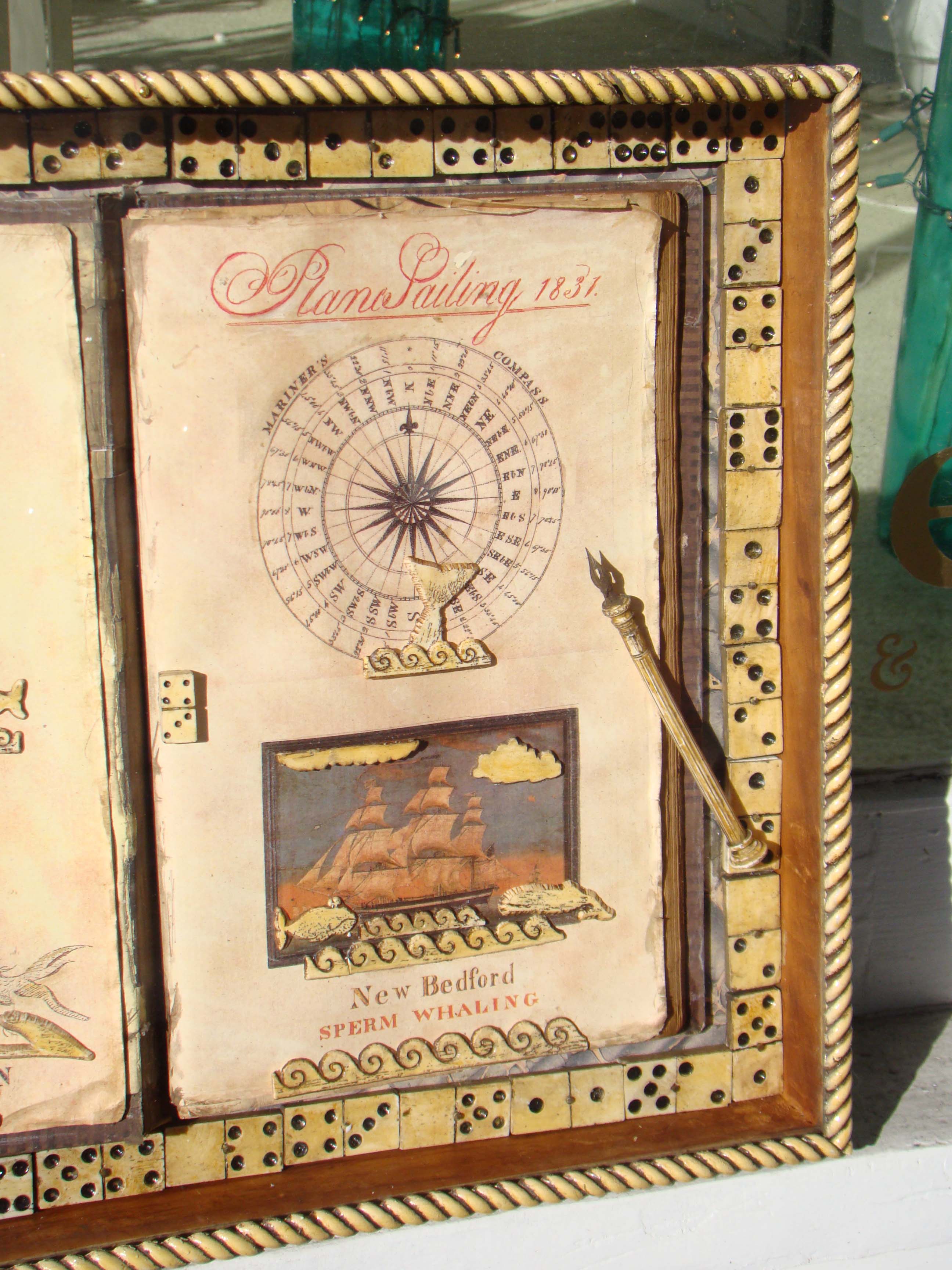 A FABULOUS CONTEMPORARY NEW BEDFORD WHALING JOURNAL SHADOW BOX created by Erik Erikson. — image 6