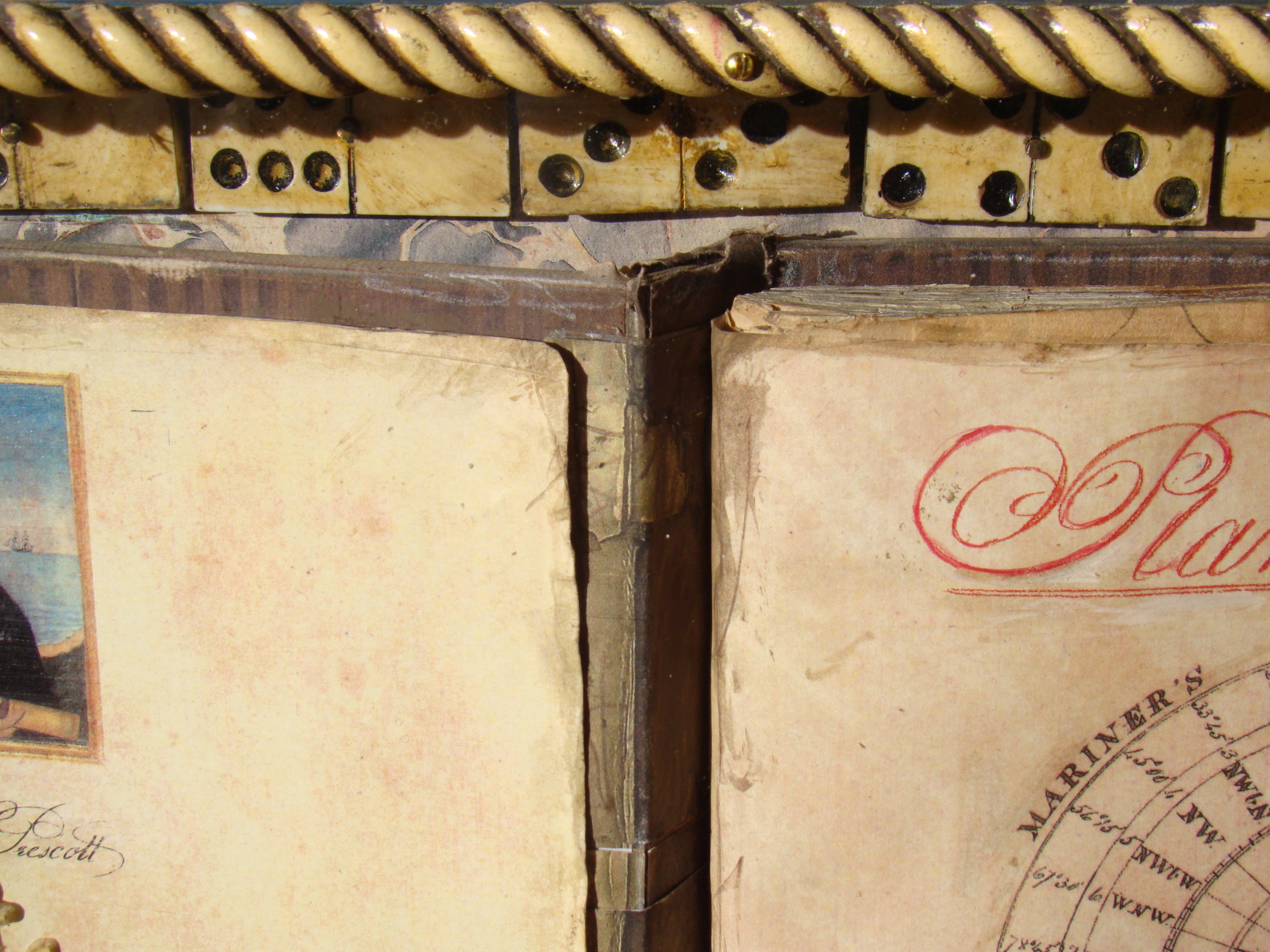 A FABULOUS CONTEMPORARY NEW BEDFORD WHALING JOURNAL SHADOW BOX created by Erik Erikson. — image 8