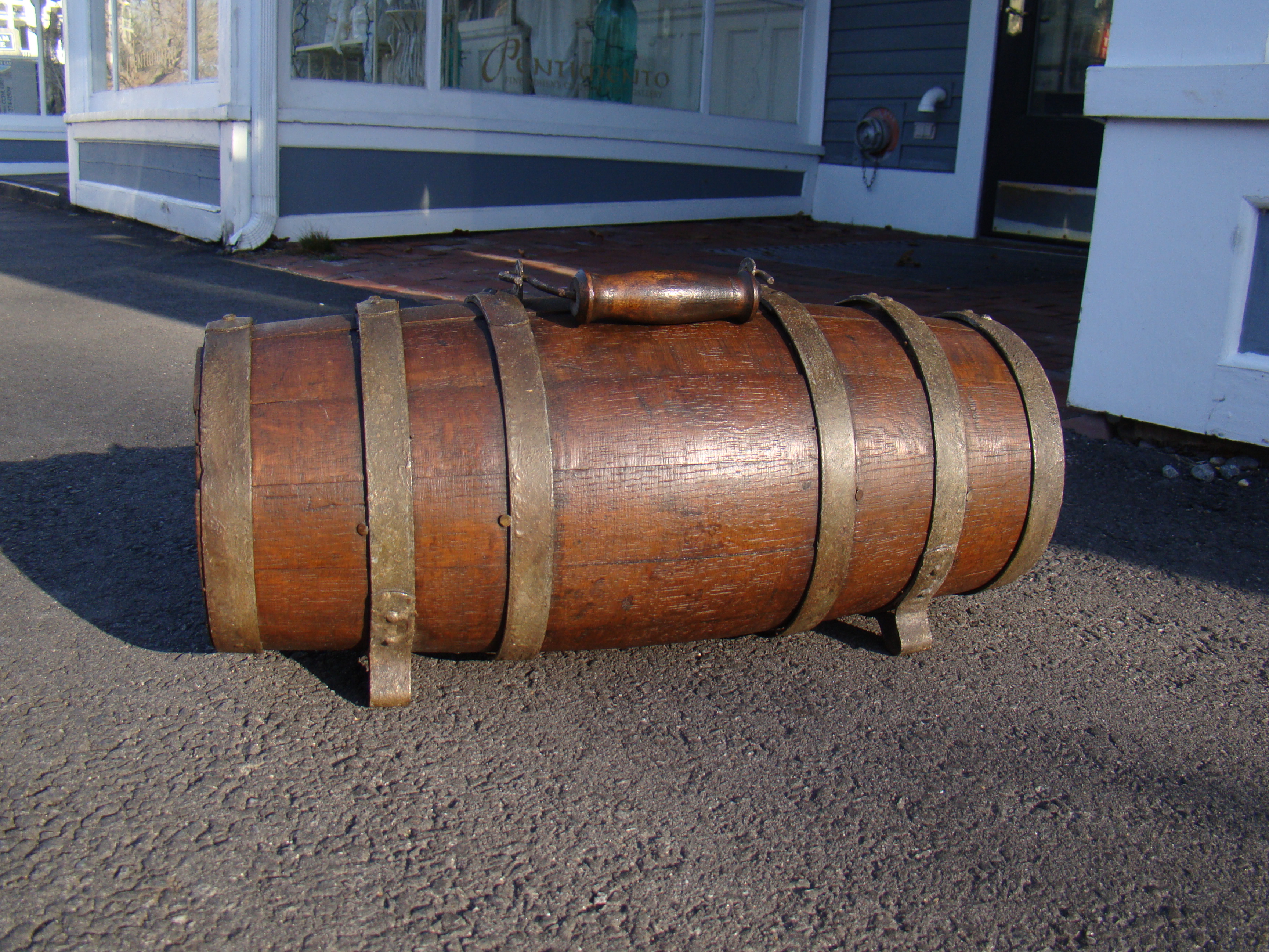A 19th century Ships' cask possibly used for rum or grog.