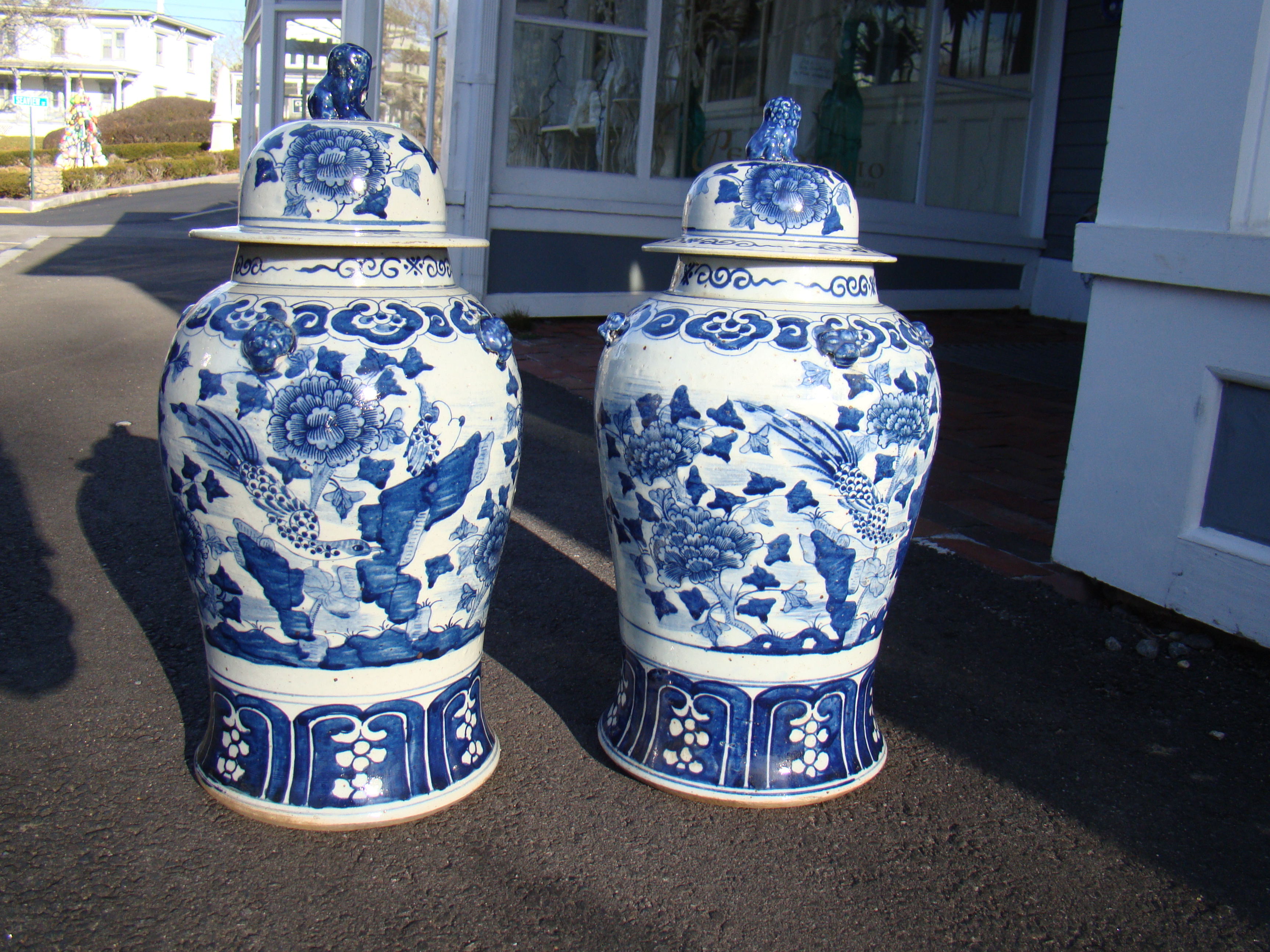 An attractive pair of Chinese Temple Jars, 20th century