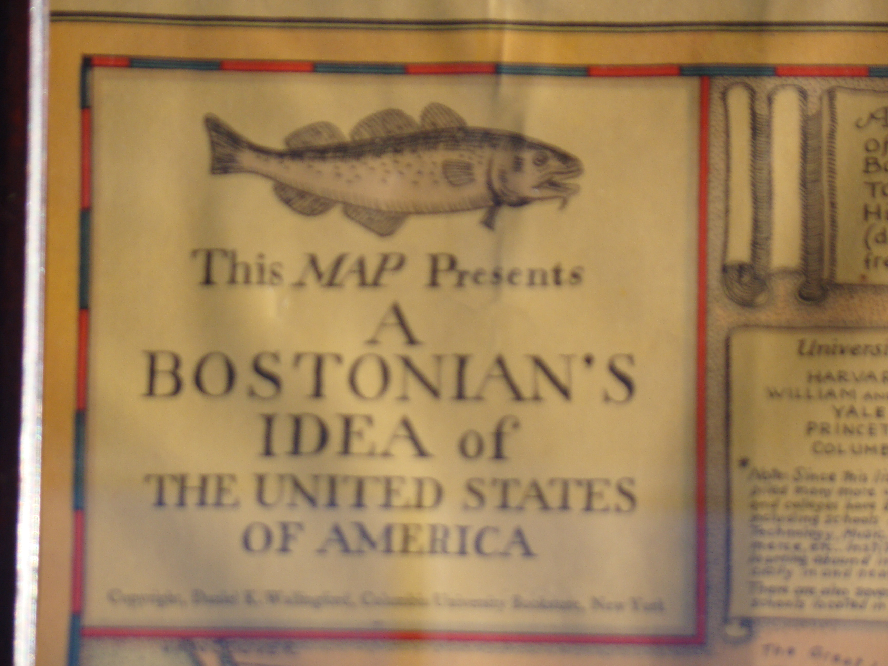 A map depicting a "Bostonian's Idea of the United States of America" published by Daniel Wallingford in 1936 — image 4