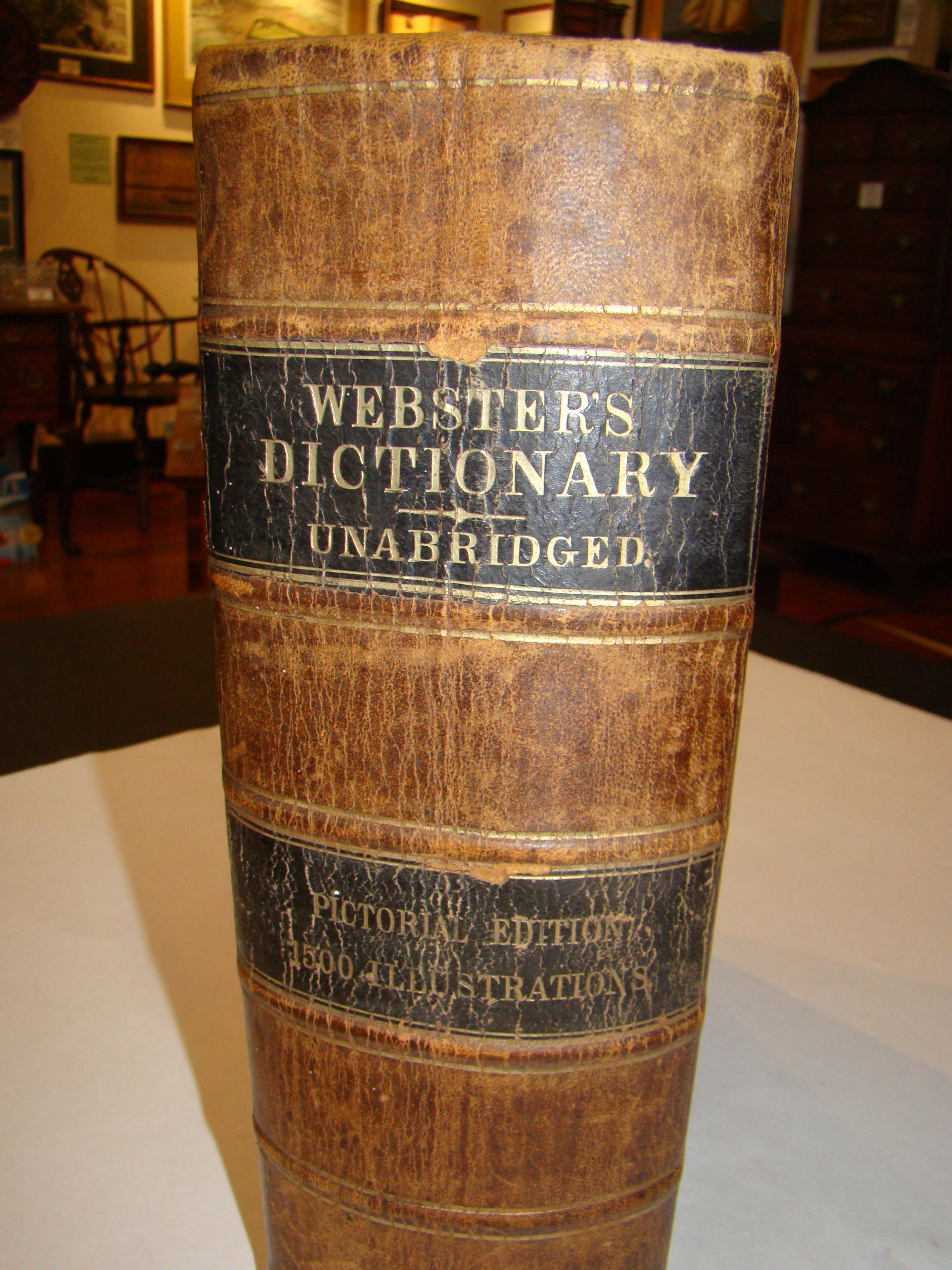 "WEBSTERS DICTIONARY unabridged pictorial edition published in 1861