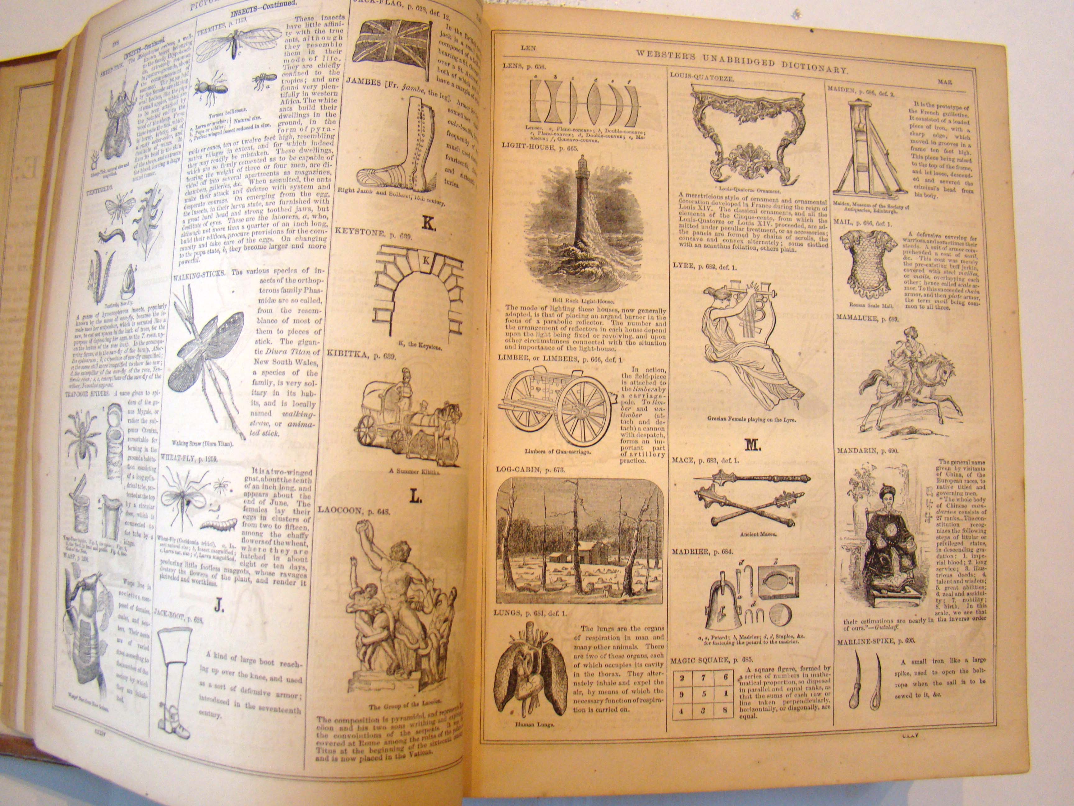 "WEBSTERS DICTIONARY unabridged pictorial edition published in 1861 — image 5