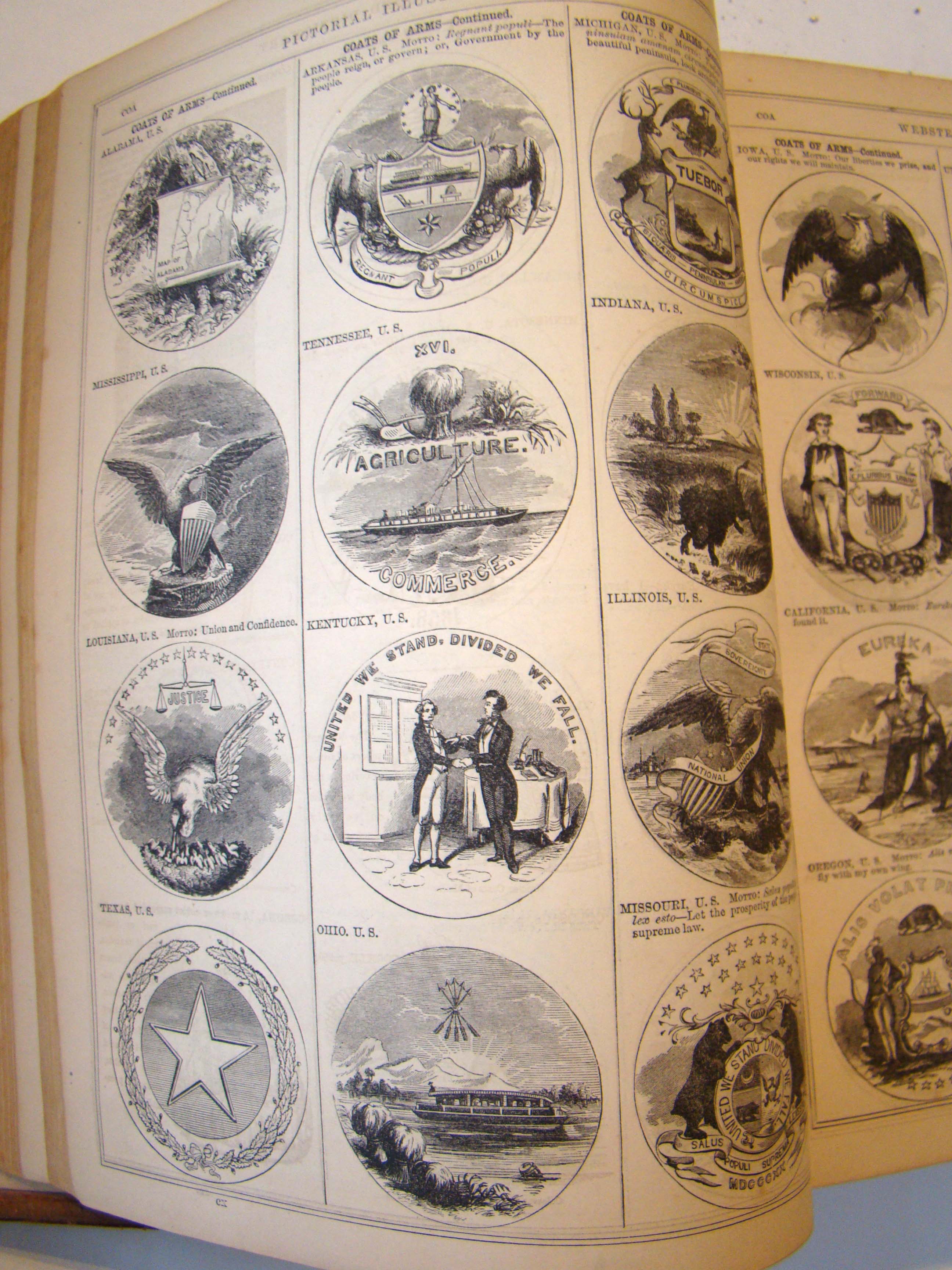 "WEBSTERS DICTIONARY unabridged pictorial edition published in 1861 — image 6