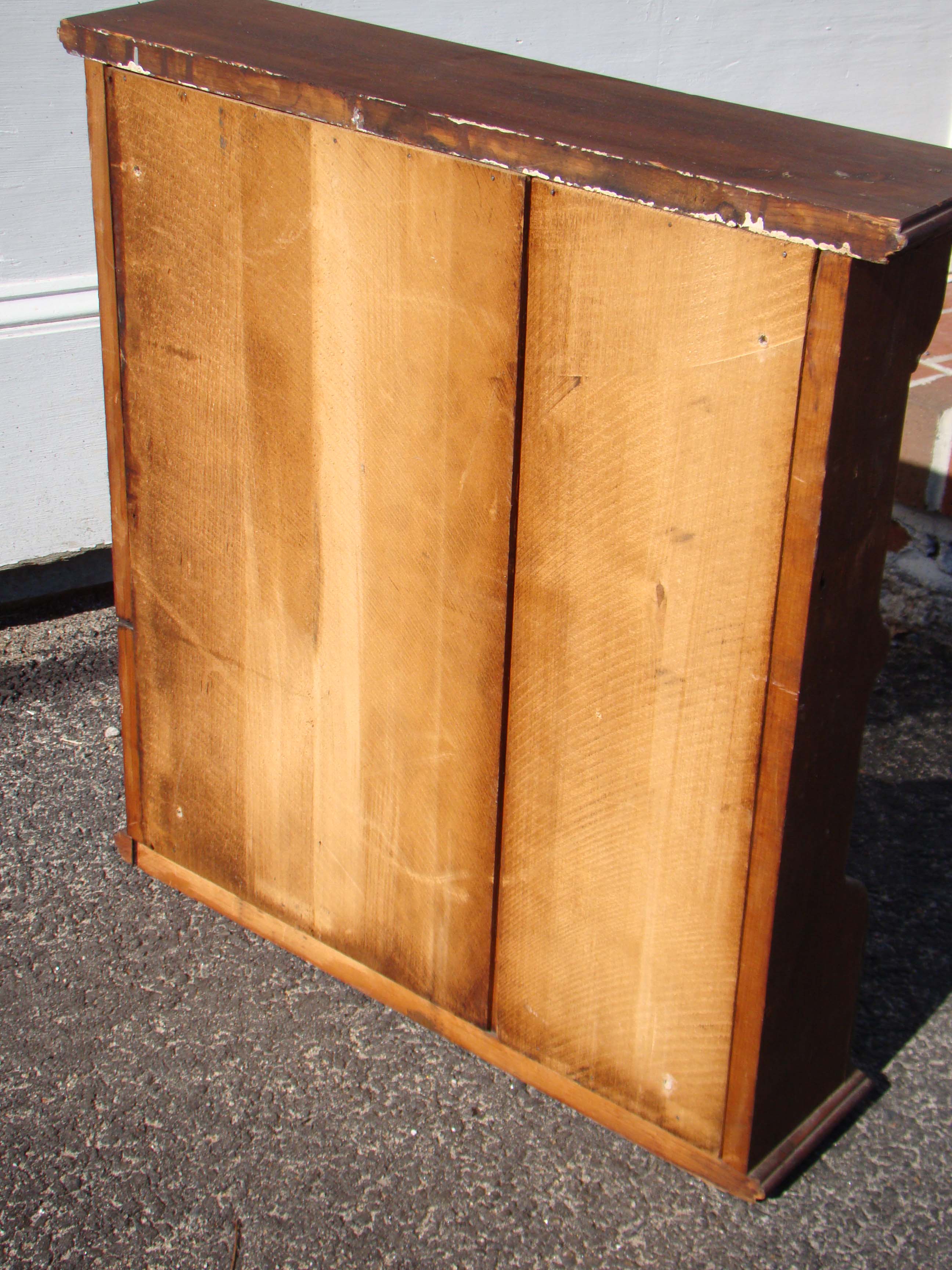 A charming American 19th century wall cabinet/spoon rack — image 3