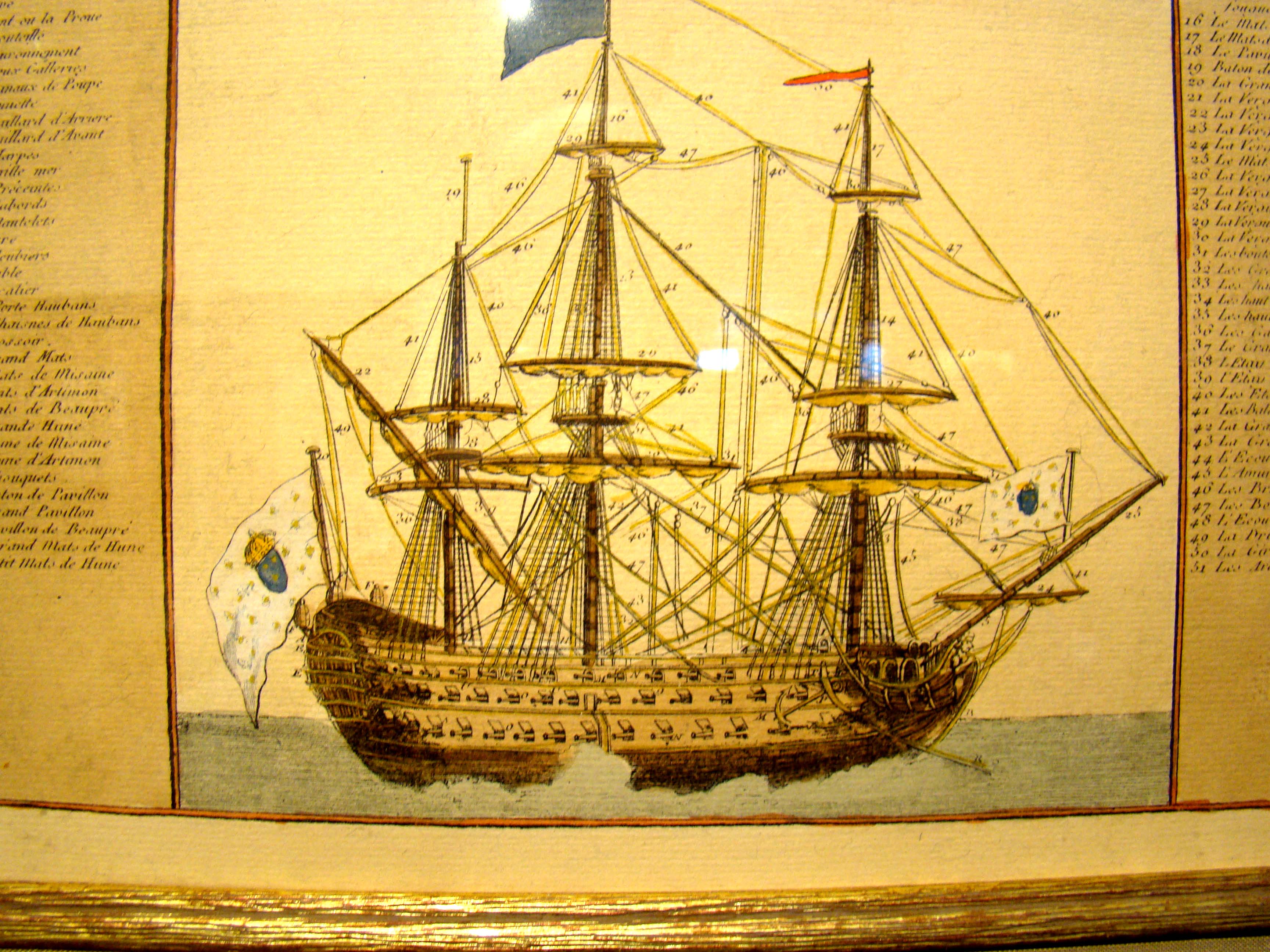 A beautiful 20th century print of the famous French naval map originally published in 1782 — image 2