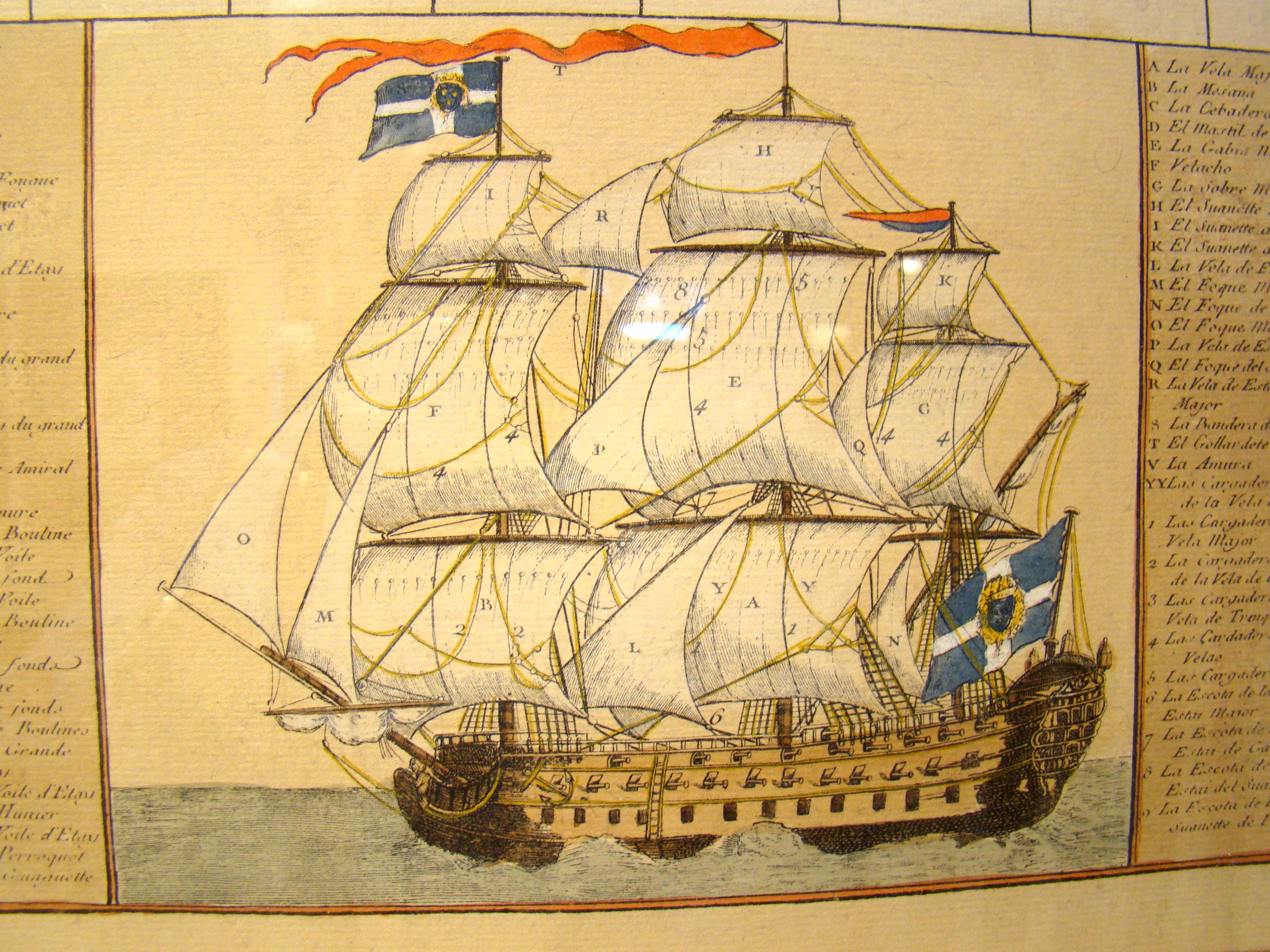 A beautiful 20th century print of the famous French naval map originally published in 1782 — image 4