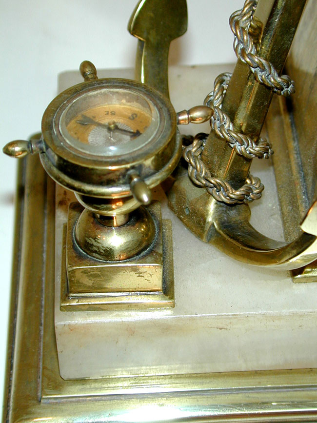 Outstanding Nautical Clock and Barometer Set With Globe Circa 1880 — image 5