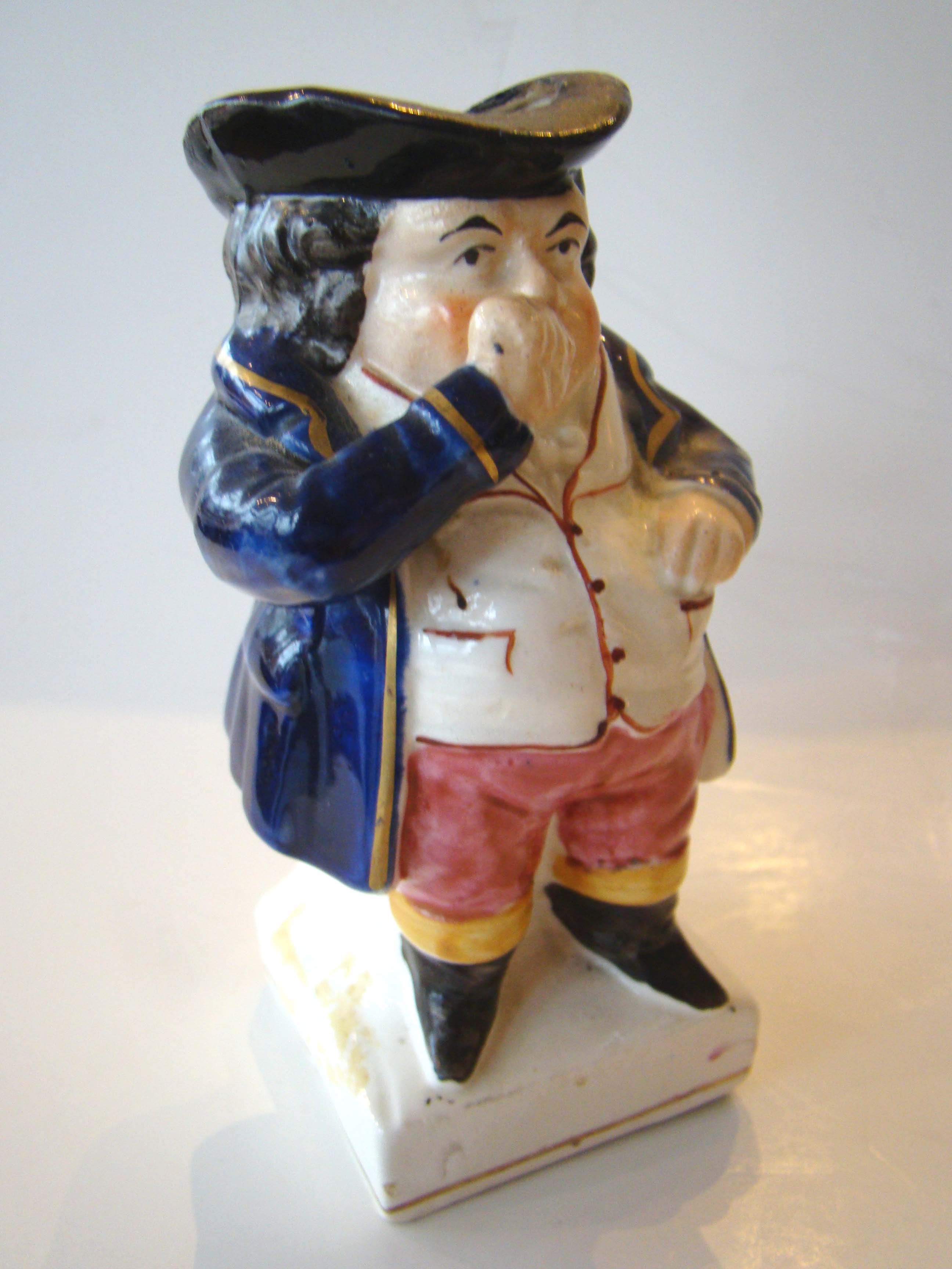 A fine and rare collection of four late 18th or early 19th century hand painted English Toby tablewares. — image 4