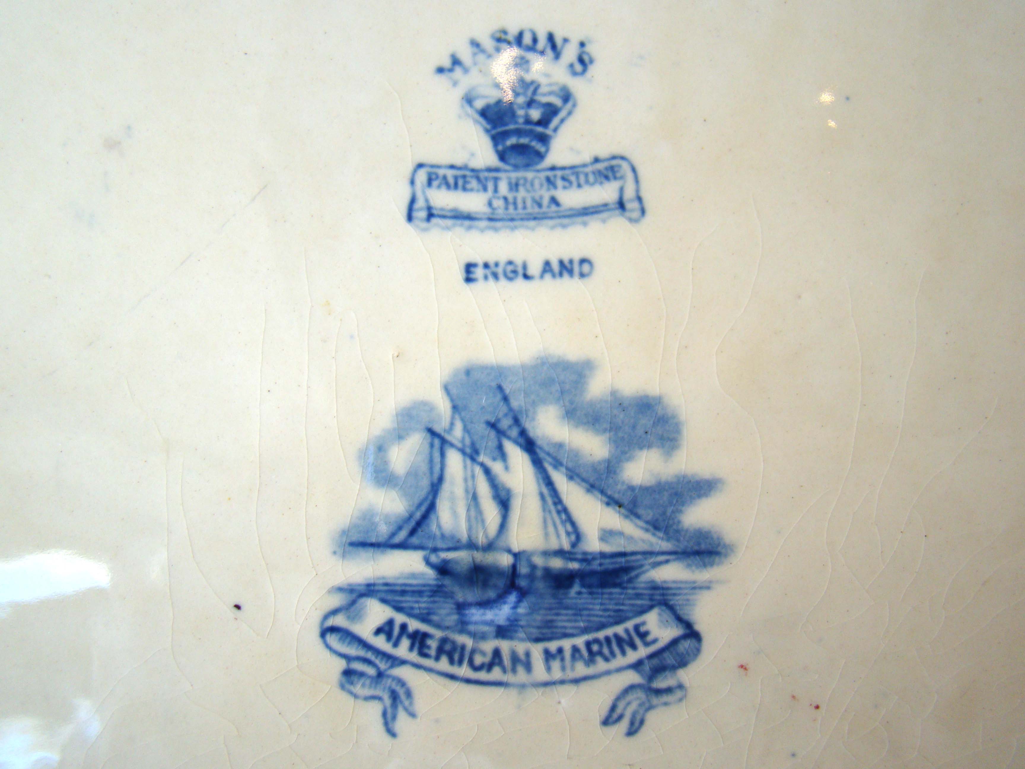A fine and large 19th  century Mason's Ironstone Platter in the "American Marine" pattern circa 1850 — image 3