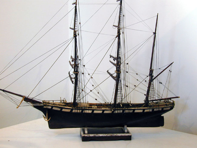 Fine 19th Century Sailor-Made Ship Model With Whalebone Fittings Circa 1860