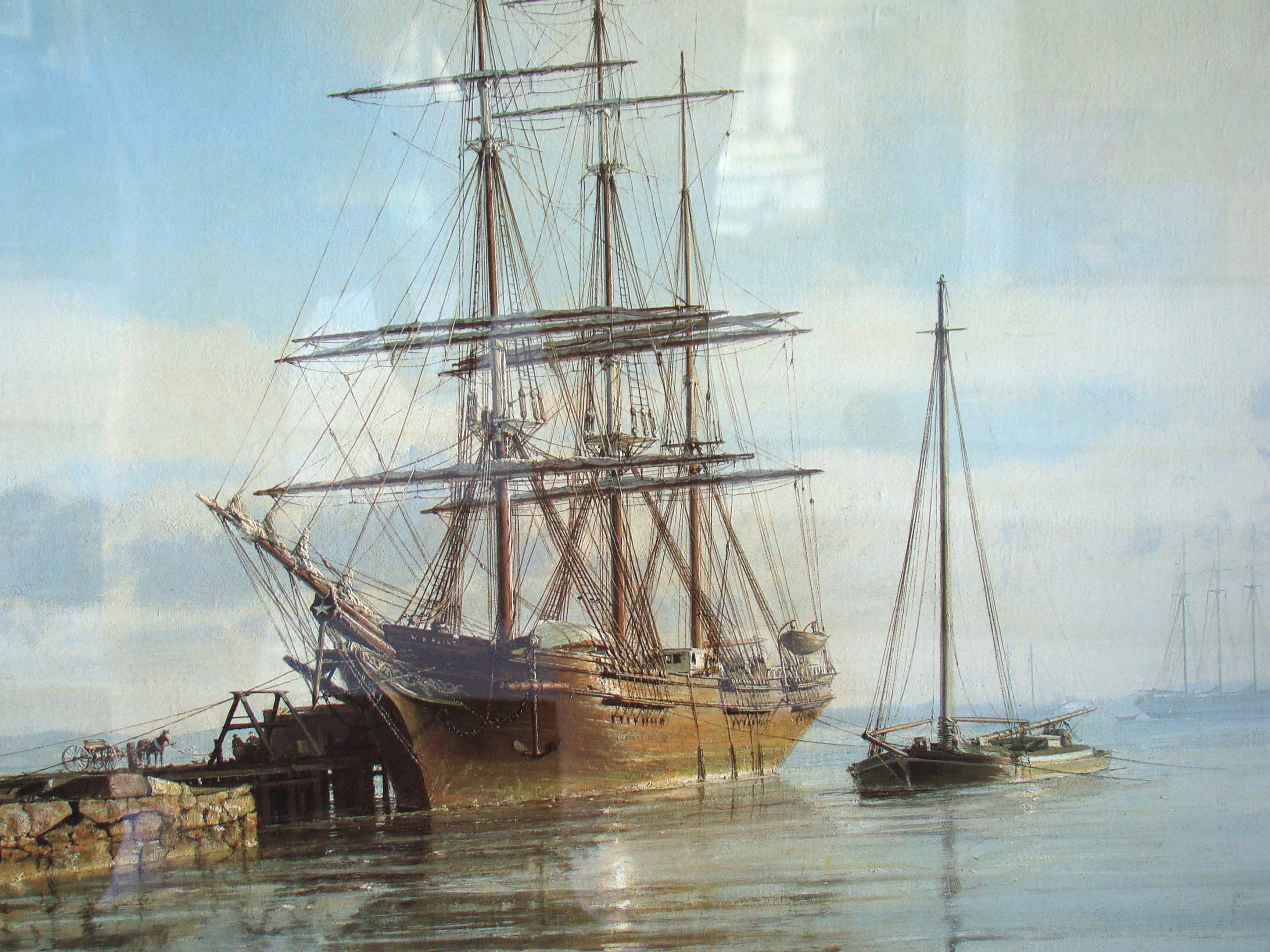 A fine limited edition John Stobart signed print titled "The Bark W. B. Flint" at East Boston