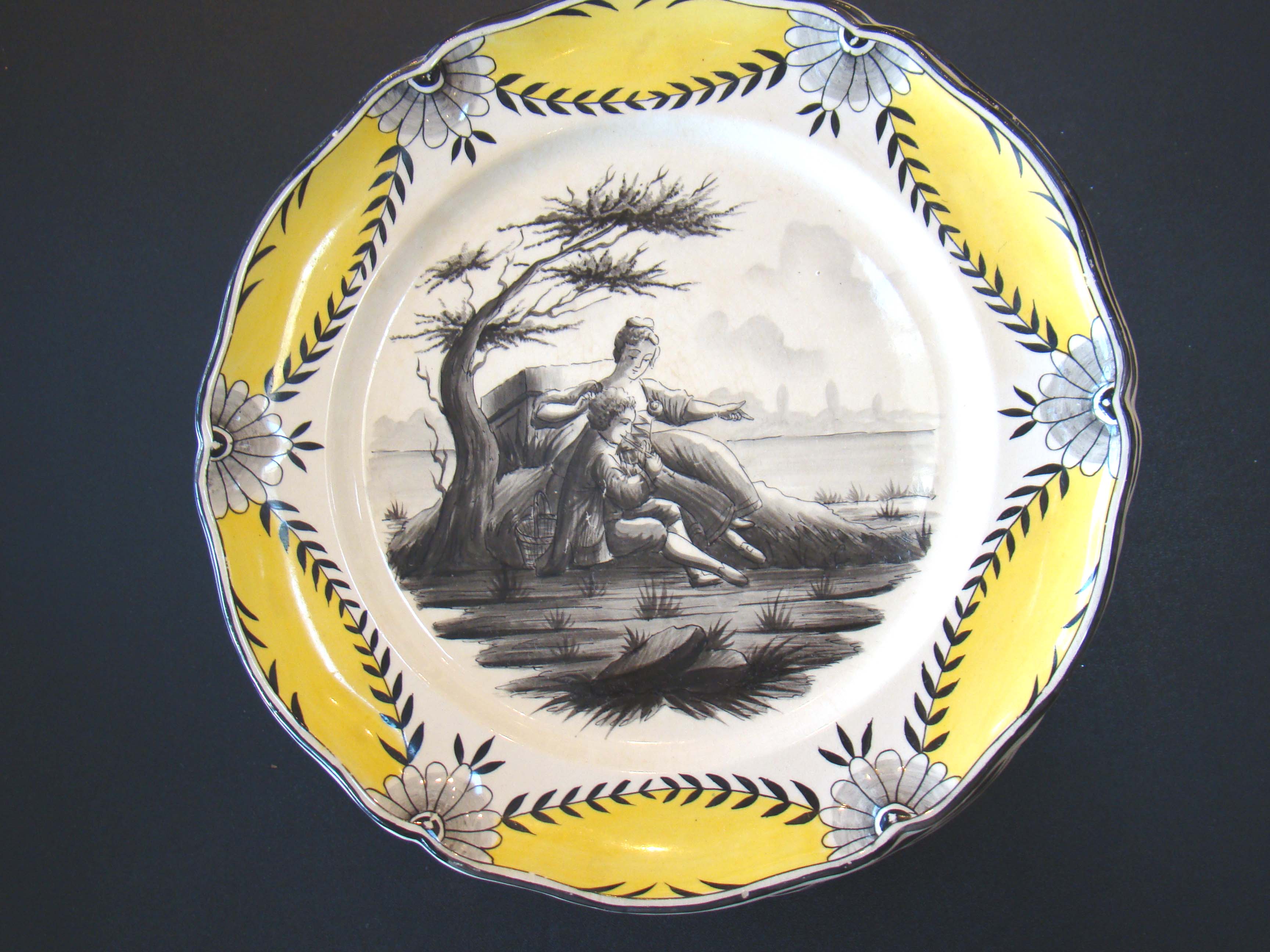A set of 12 antique French Faience dinner plates circa 1780-1820 — image 2