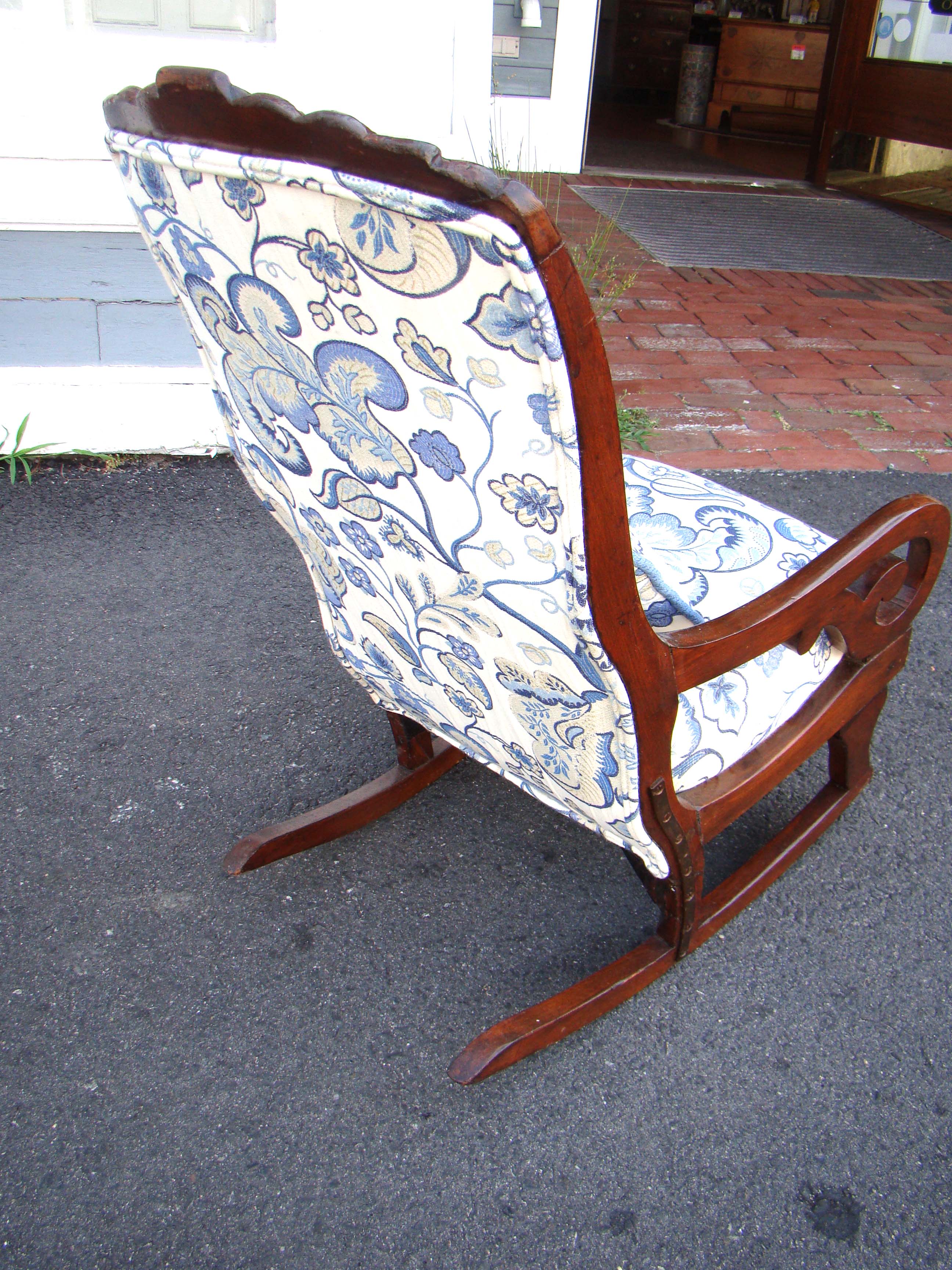 A fine Victorian child's upholstered rocking chair circa 1890 — image 2