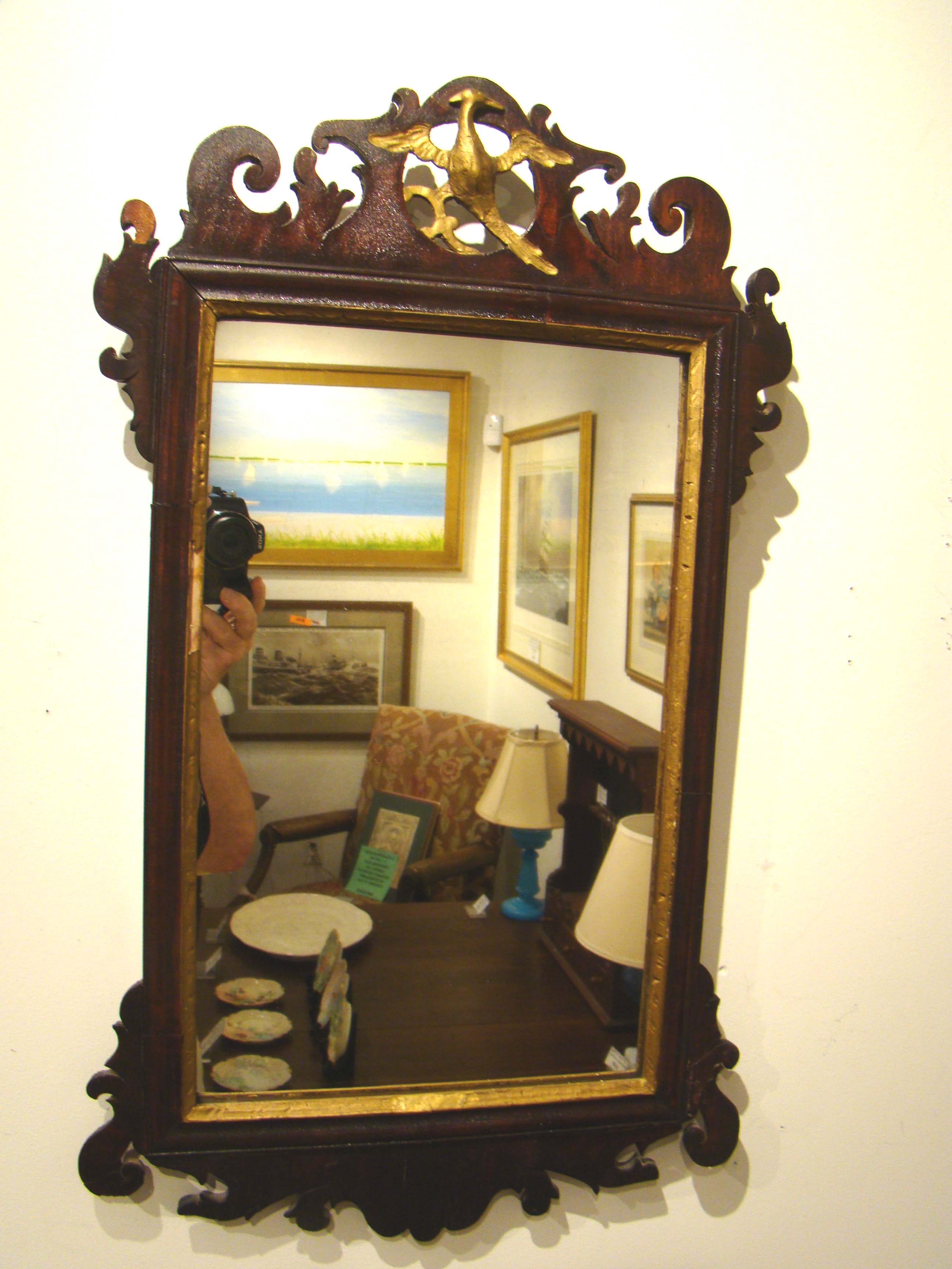 A late 18th or early 19th century Chippendale mirror