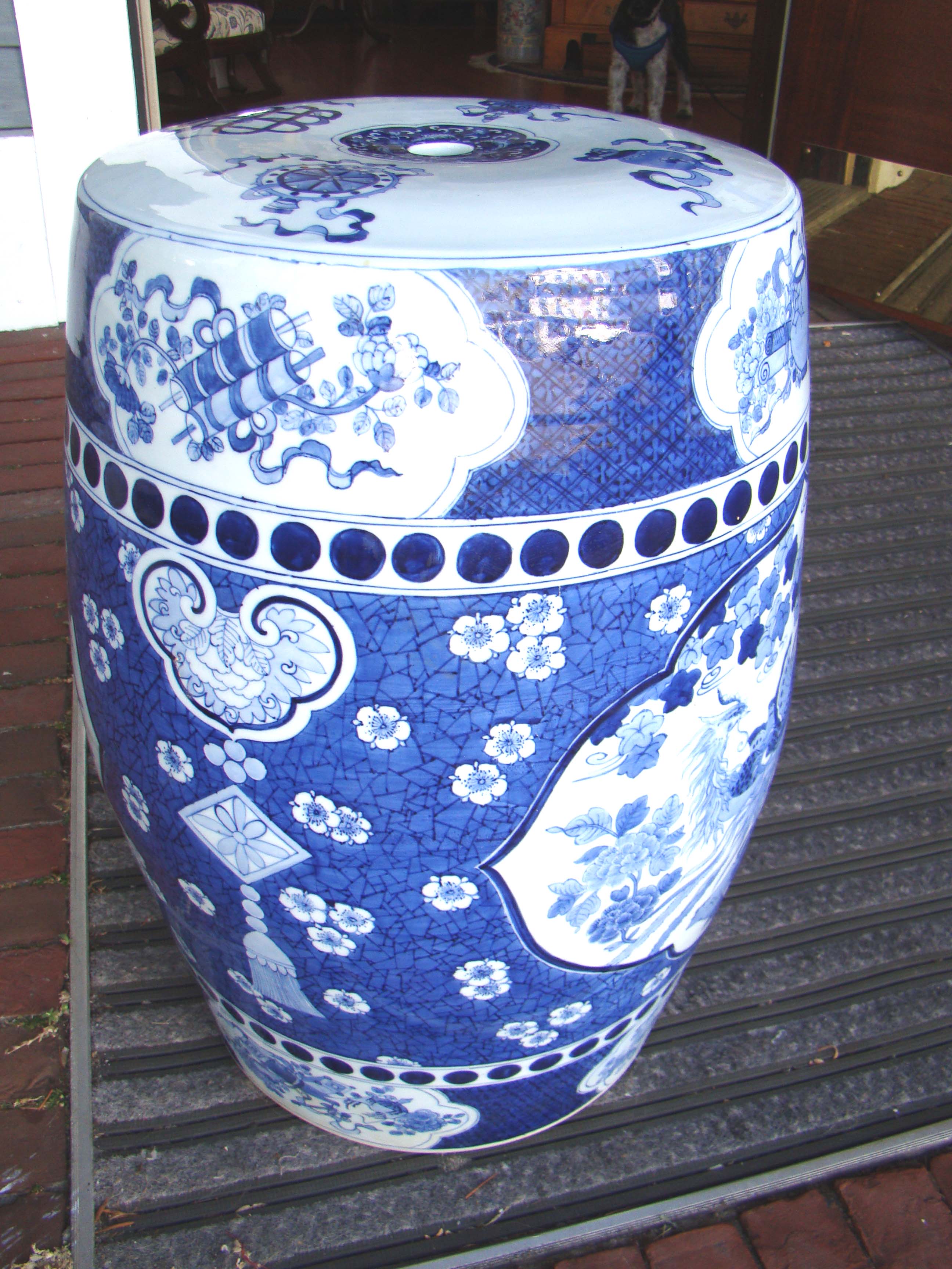 A fine and large contemporary Chinese garden seat