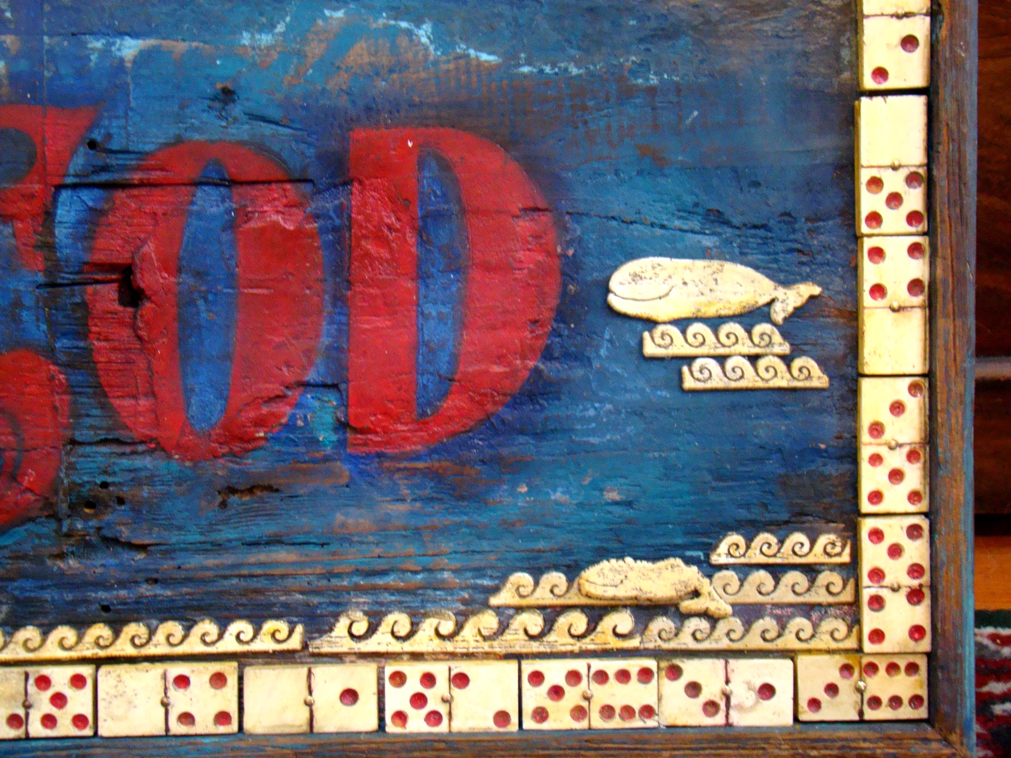 A FANTASTIC carved and inlaid CAPE COD sign made by world renown folk artist and sculptor Erik Erikson — image 3