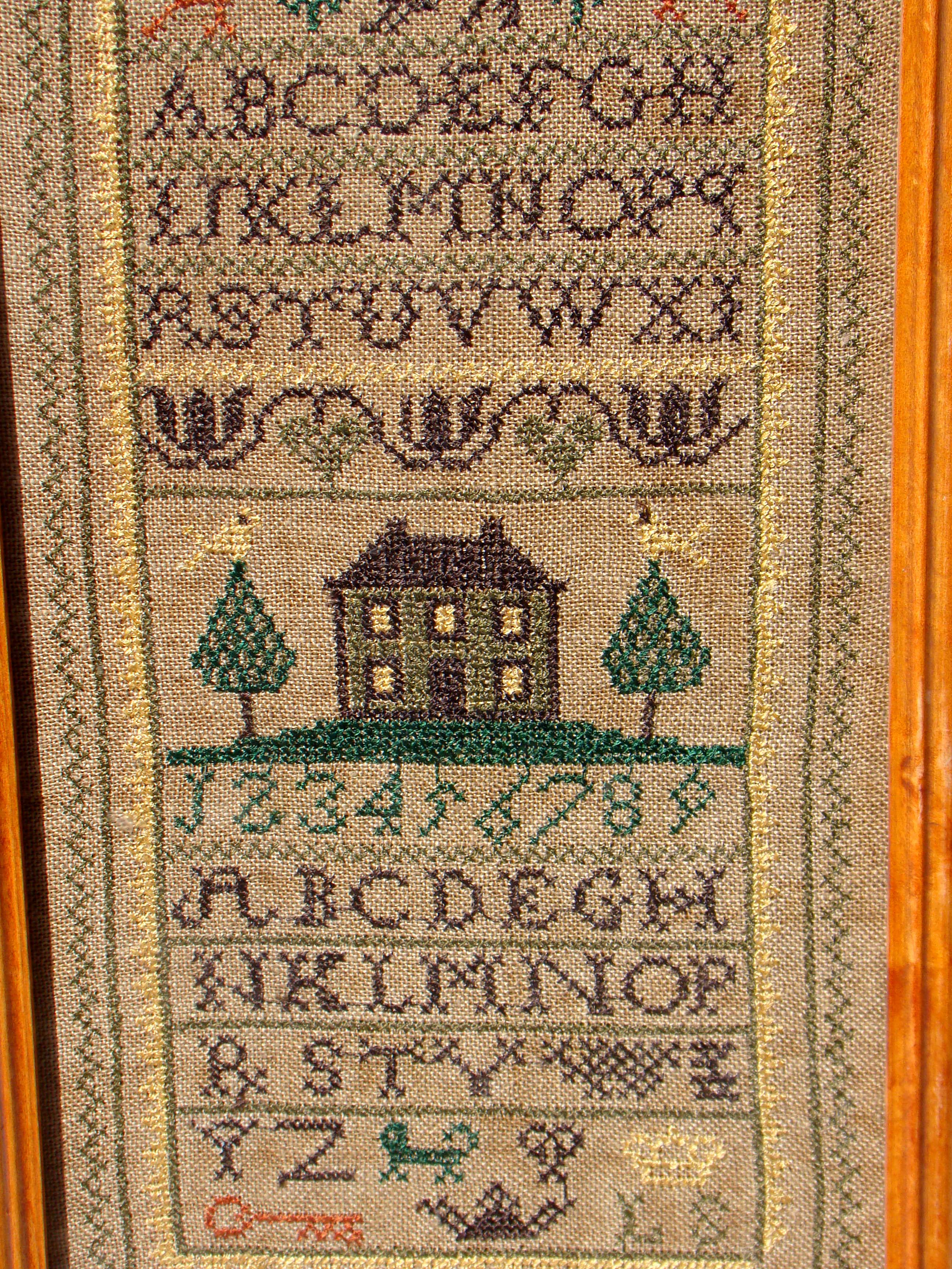 A beautiful late 18th century English schoolgirl needlework sampler circa 1790