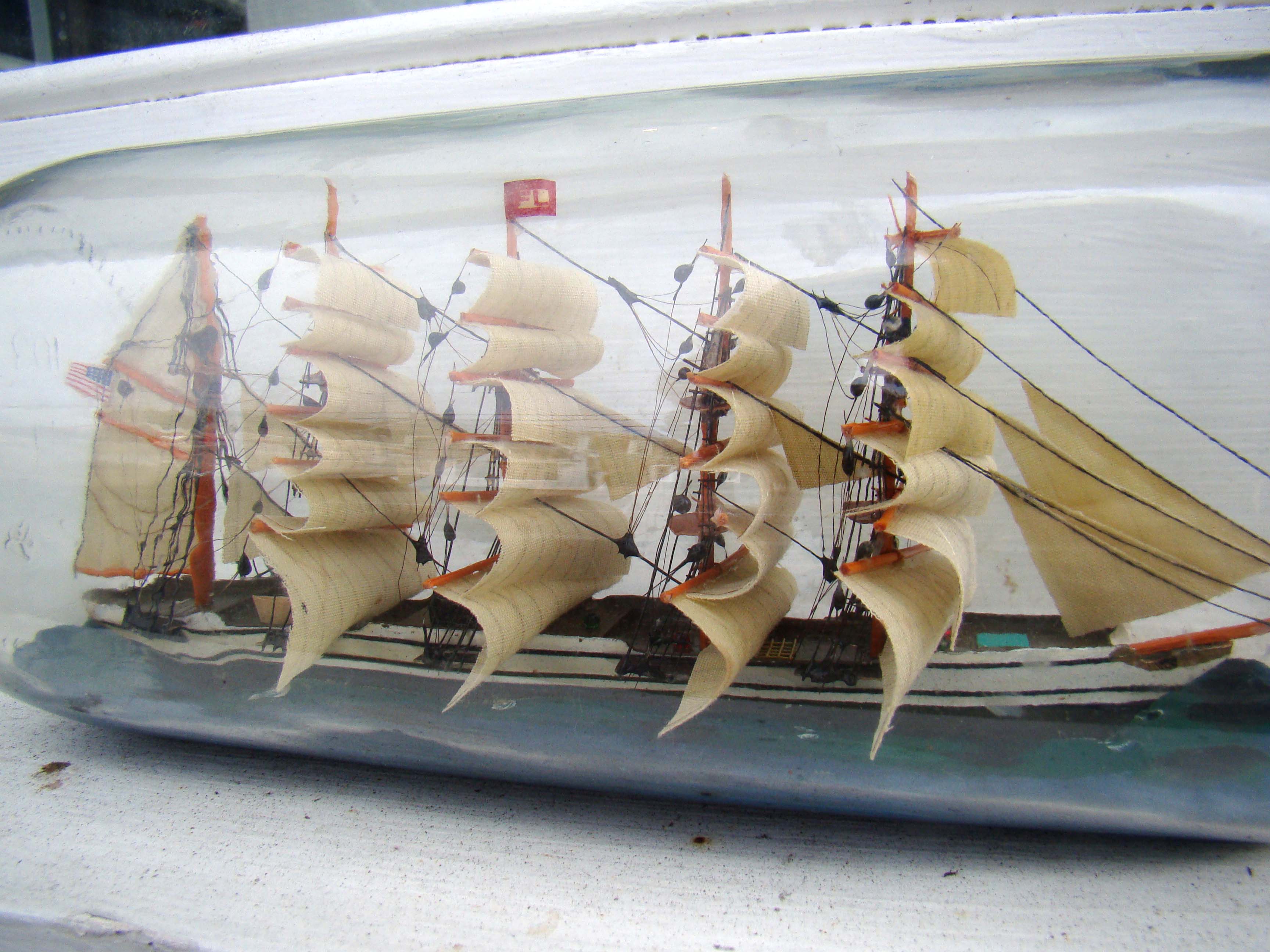 A fine vintage five masted ship in a bottle — image 2