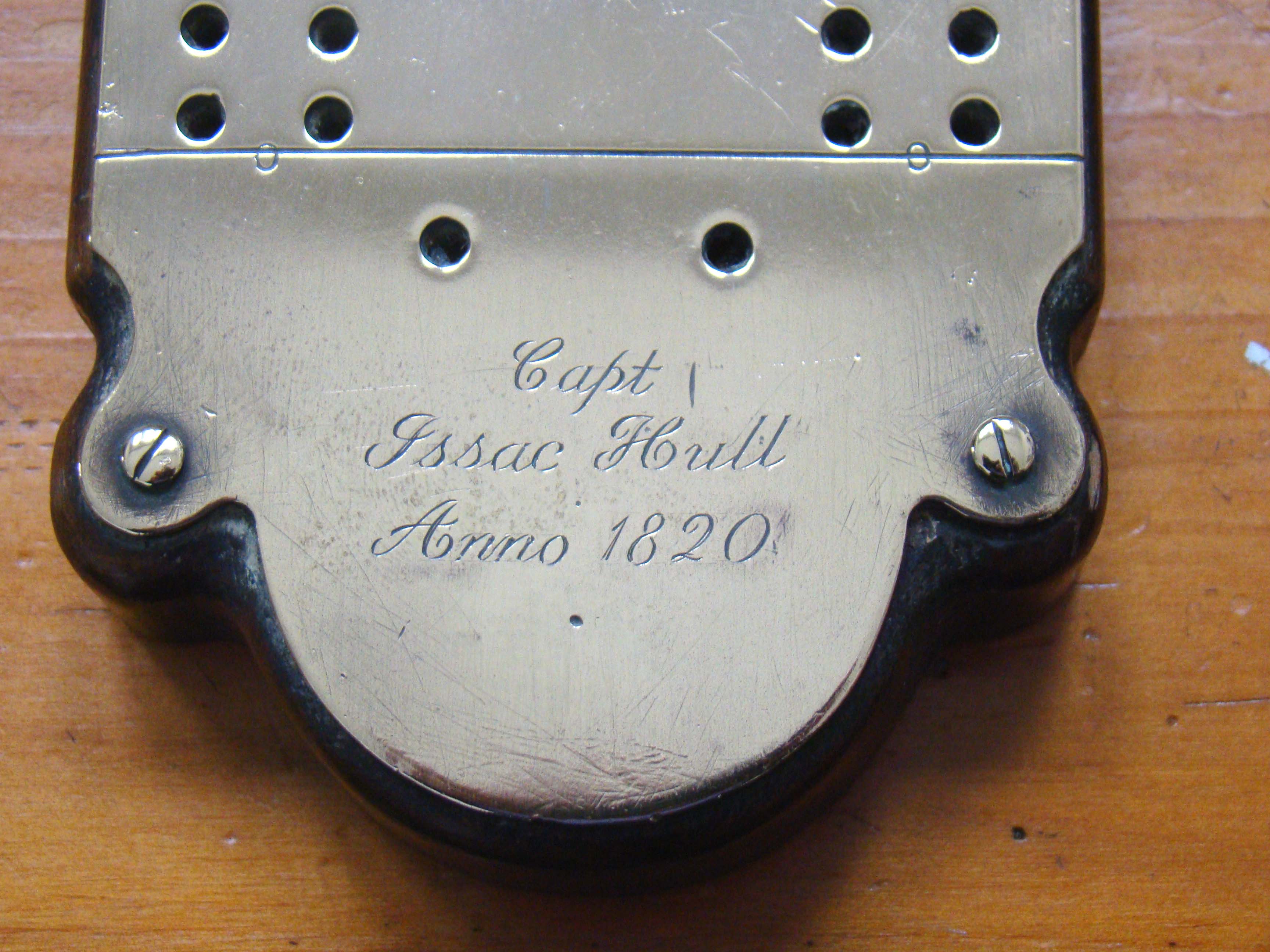 A RARE and HISTORICALLY IMPORTANT CRIBBAGE BOARD PRESENTED TO CAPT. ISAAC HULL IN 1820) — image 6