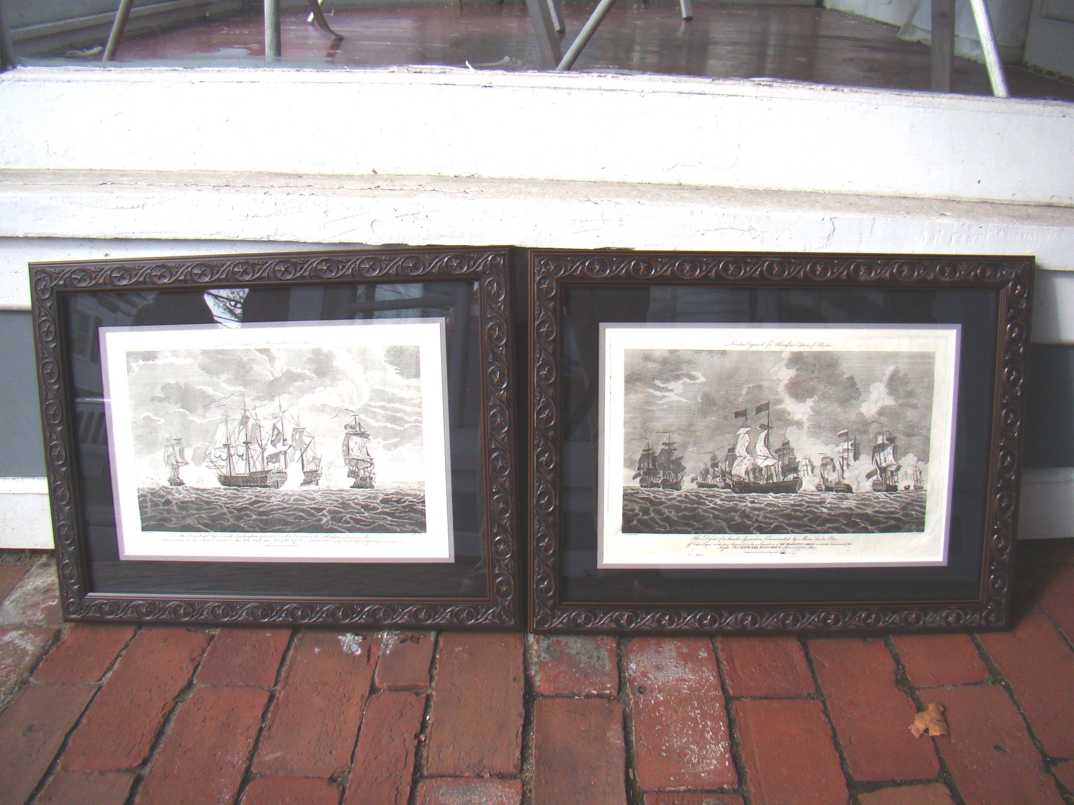 A pair of 18th century Naval Battle engravings published in 1786 — image 2