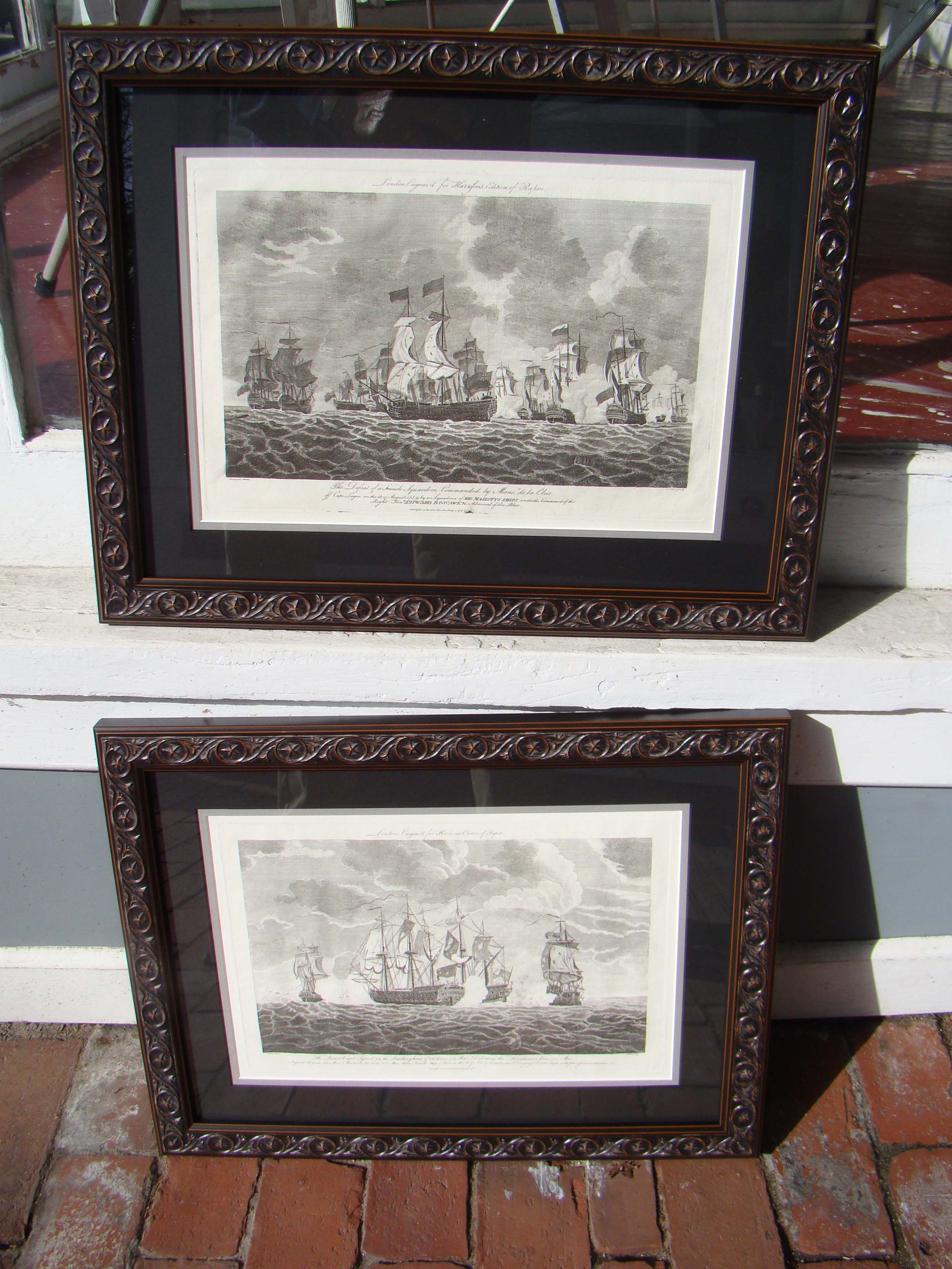 A pair of 18th century Naval Battle engravings published in 1786 — image 5