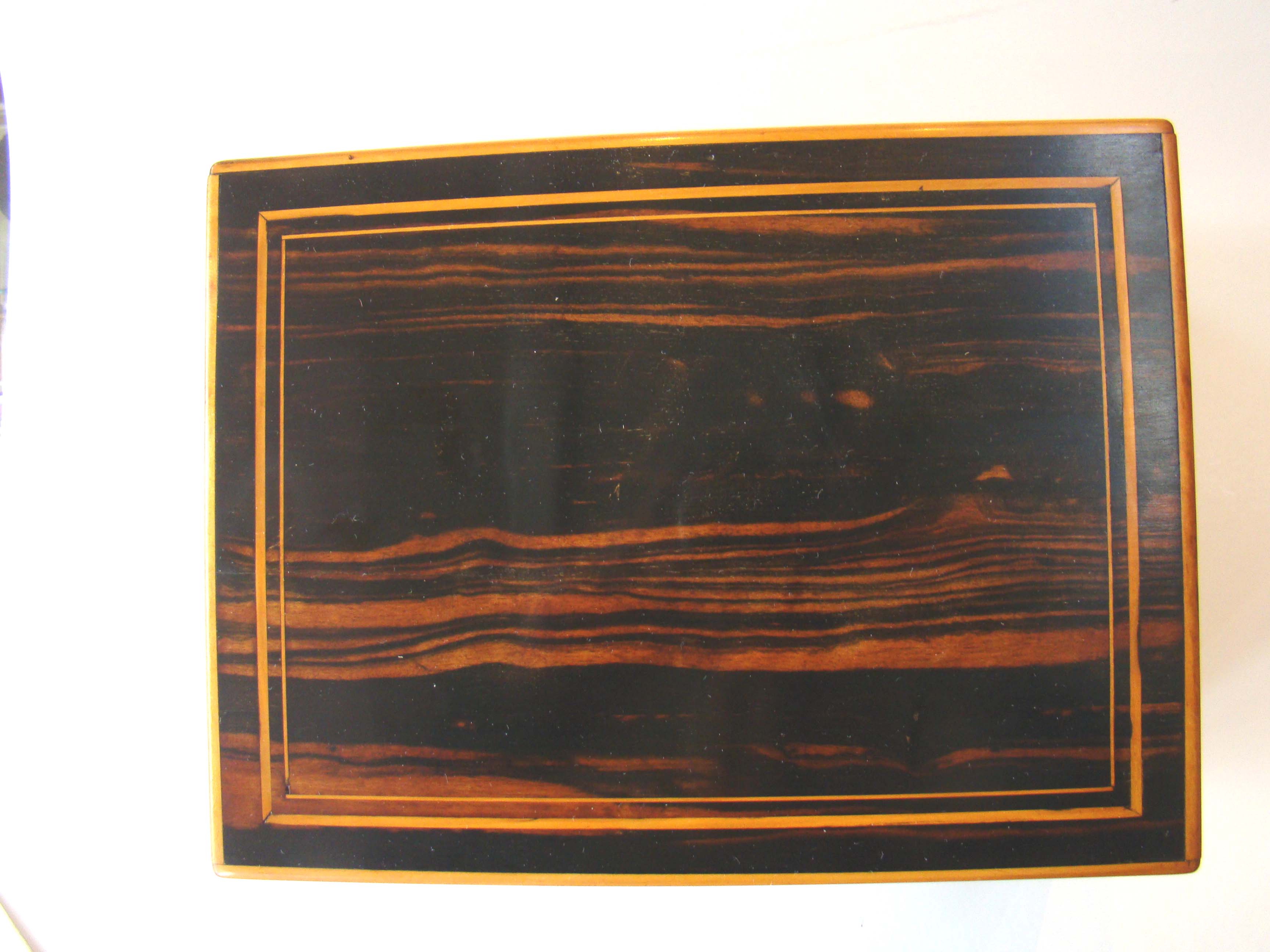 A stunning English coromandel wood jewelry box circa 1850 — image 3