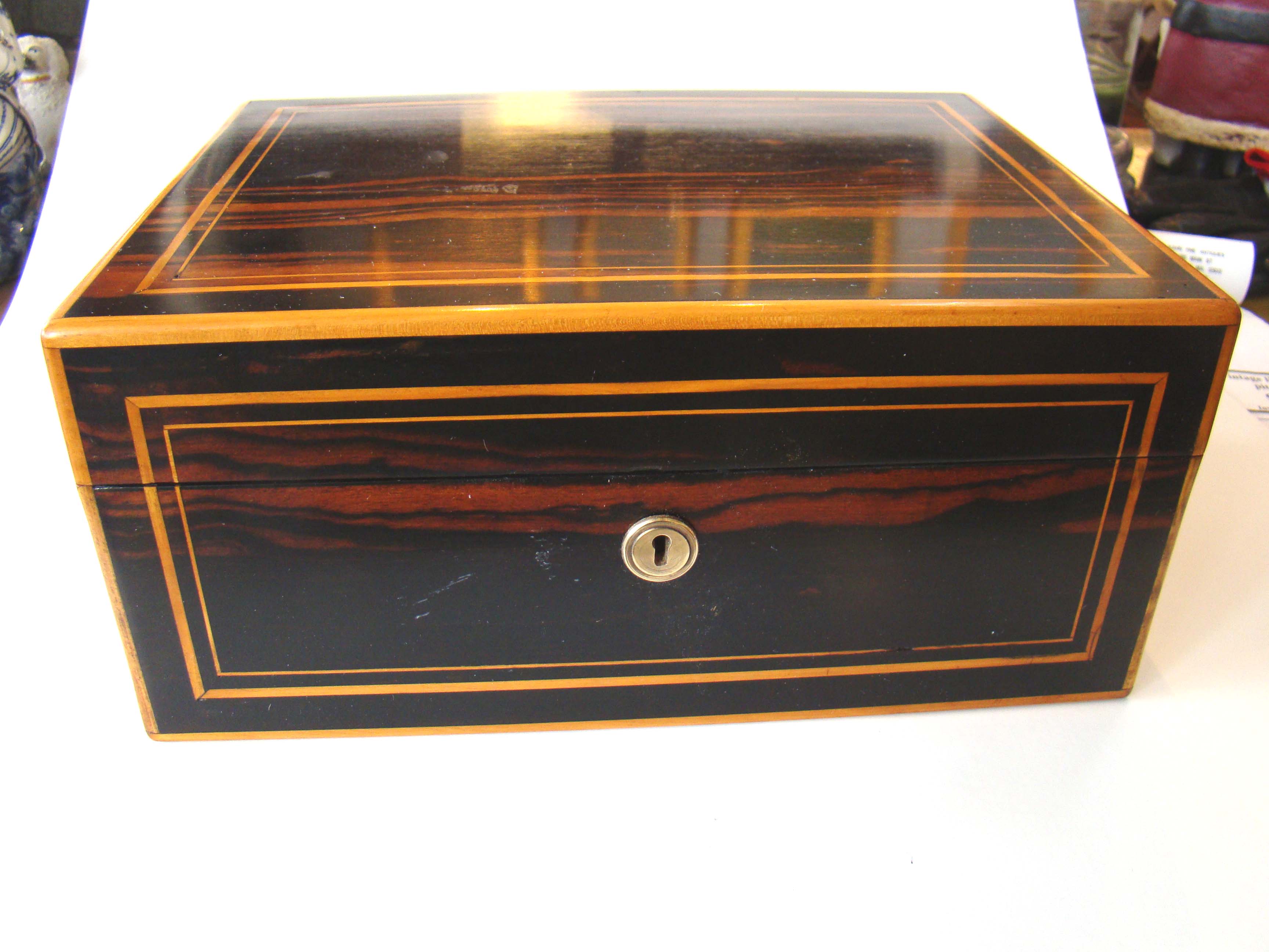 A stunning English coromandel wood jewelry box circa 1850 — image 2
